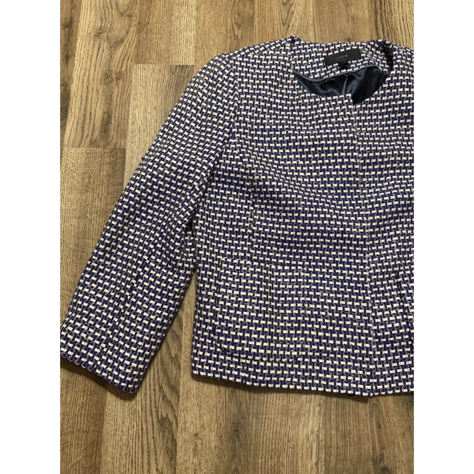J.Crew VINTAGE J.CREW Jacket? No, Vintage not applicable. J.CREW Jacket Women's 12 Brown Black Pink Sparkle Blazer Long Sleeve Button Up Size XL / US 12-14 / IT 48-50 - 3 Thumbnail