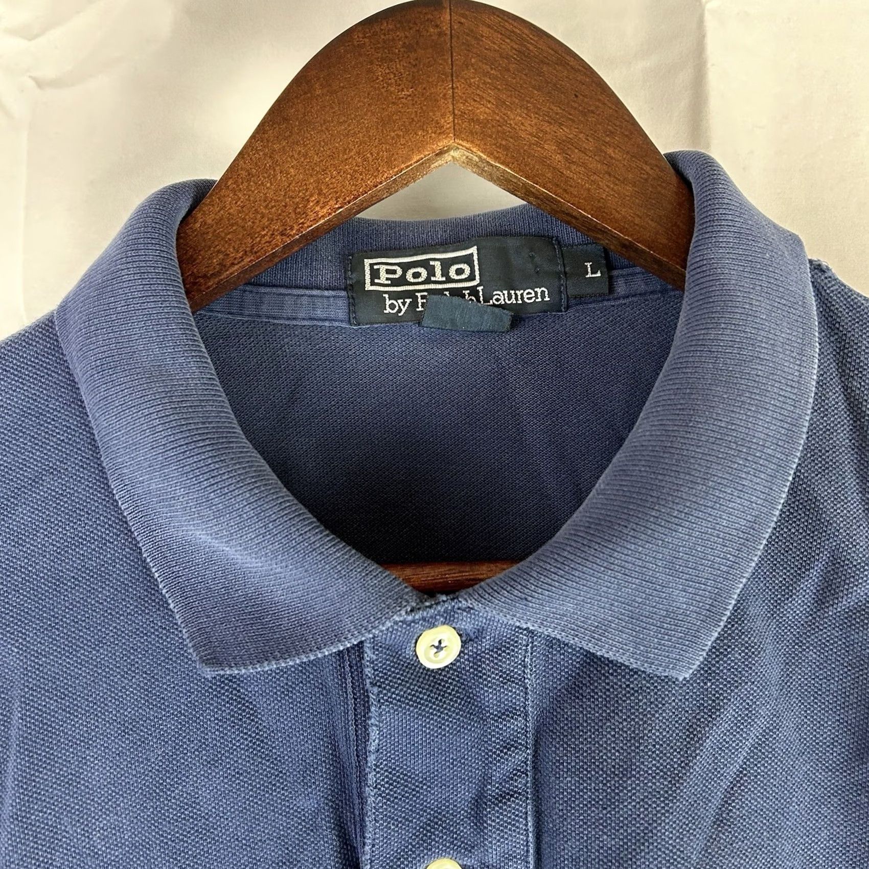 Ralph Lauren Polo by Ralph Lauren Shirt Large Blue Men's Short Sleeve Cotton Polo *Flaw Size US L / EU 52-54 / 3 - 3 Thumbnail