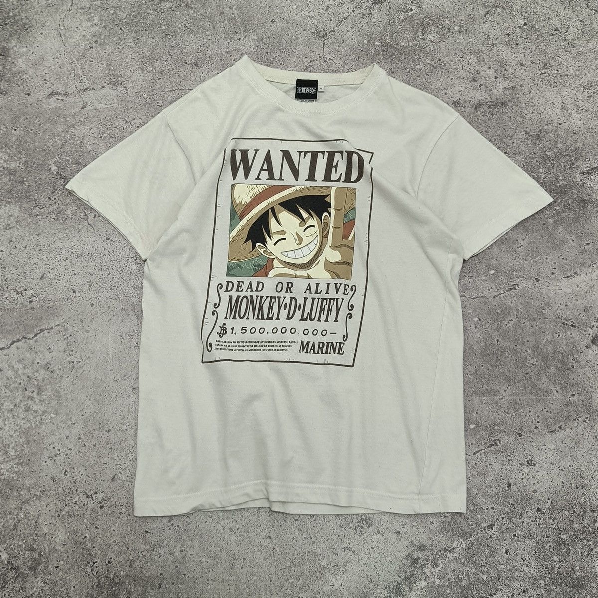 Anime Vintage 00s One Piece Monkey D Luffy Wanted tee Anime og y2k Size US S / EU 44-46 / 1 - 1 Thumbnail