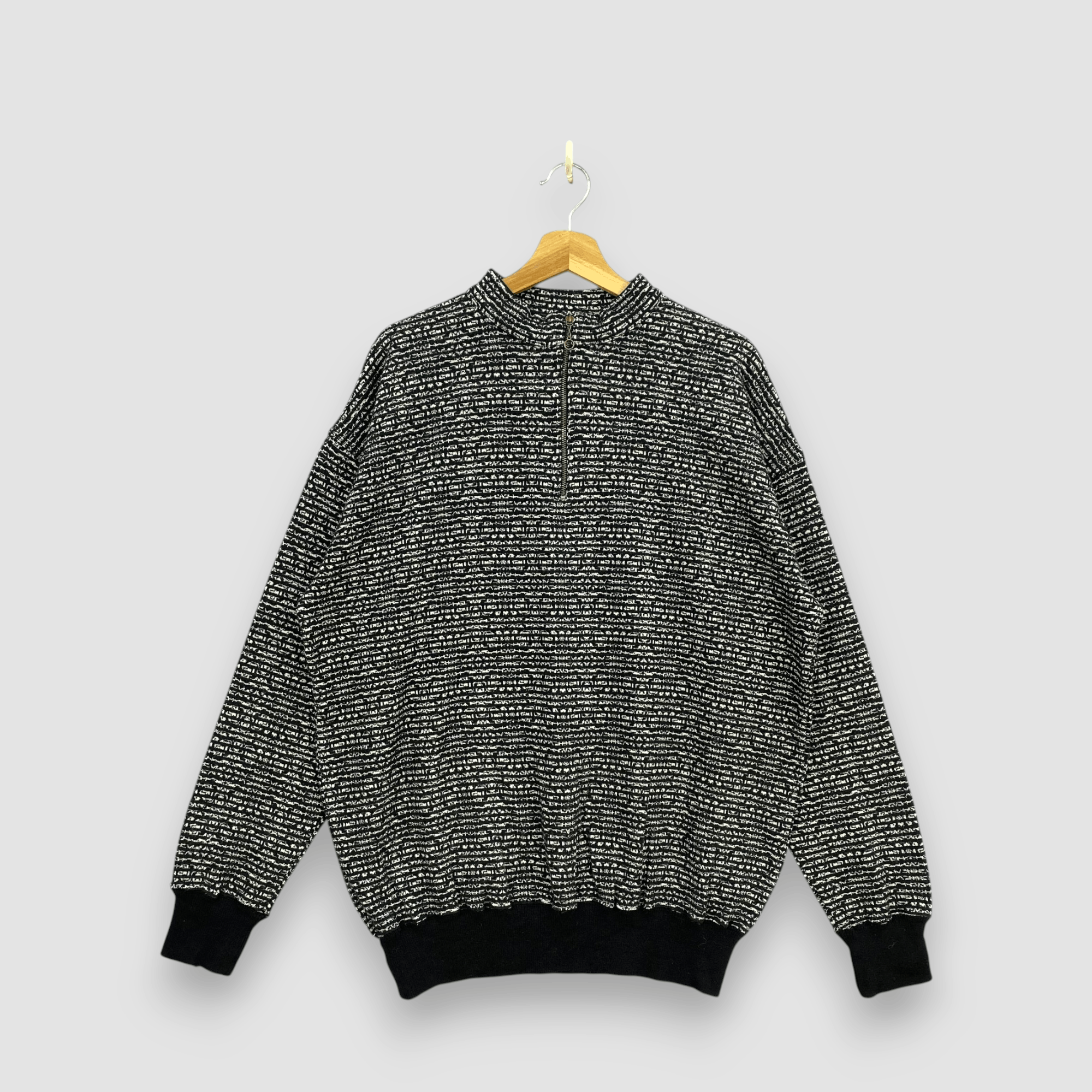 Japanese Brand Vintage Y2K Renaissance Nobuo Ikeda Zip Wool Sweatshirt Size US XL / EU 56 / 4 - 1 Thumbnail