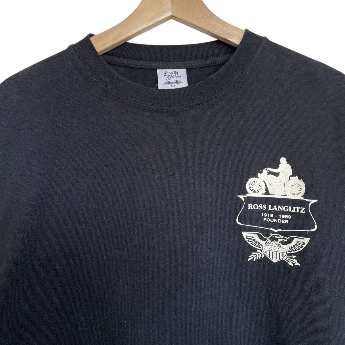 Vintage Langlitz Leathers USA Founder Longsleeve Motorcycle Tee Size US M / EU 48-50 / 2 - 3 Thumbnail