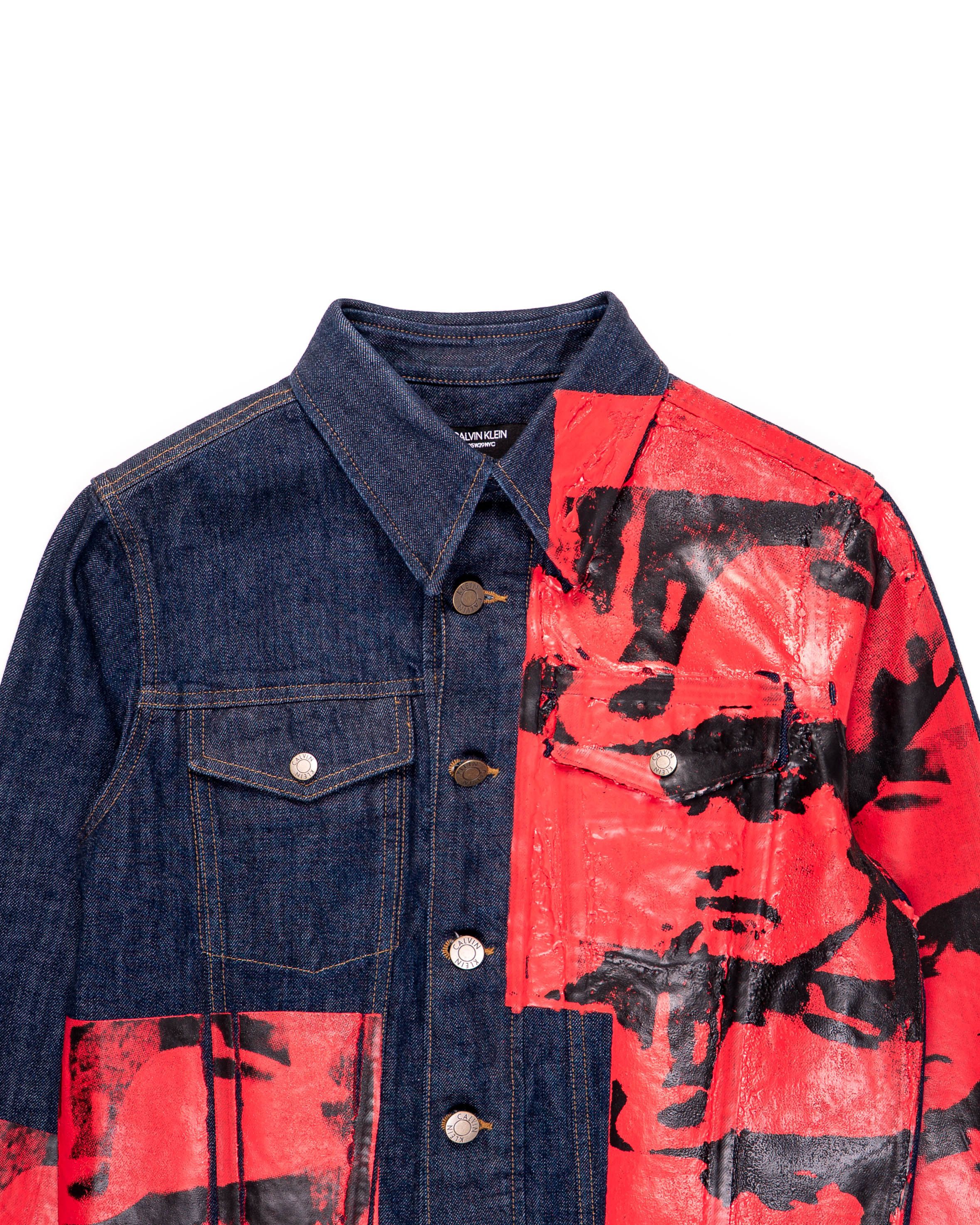 Calvin Klein 205W39NYC SS18 Dennis Hopper Screenprinted Denim Trucker Jacket Size US S / EU 44-46 / 1 - 8 Thumbnail