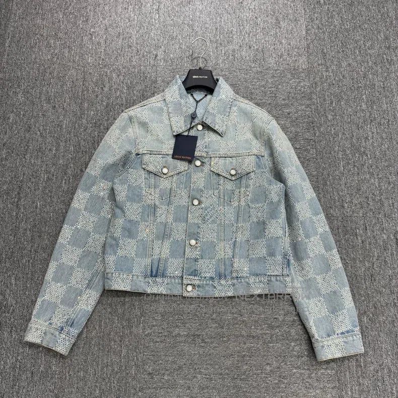 Louis Vuitton Louis Vuitton Rhinestone Checker Denim Jacket Size US M / EU 48-50 / 2 - 1 Thumbnail