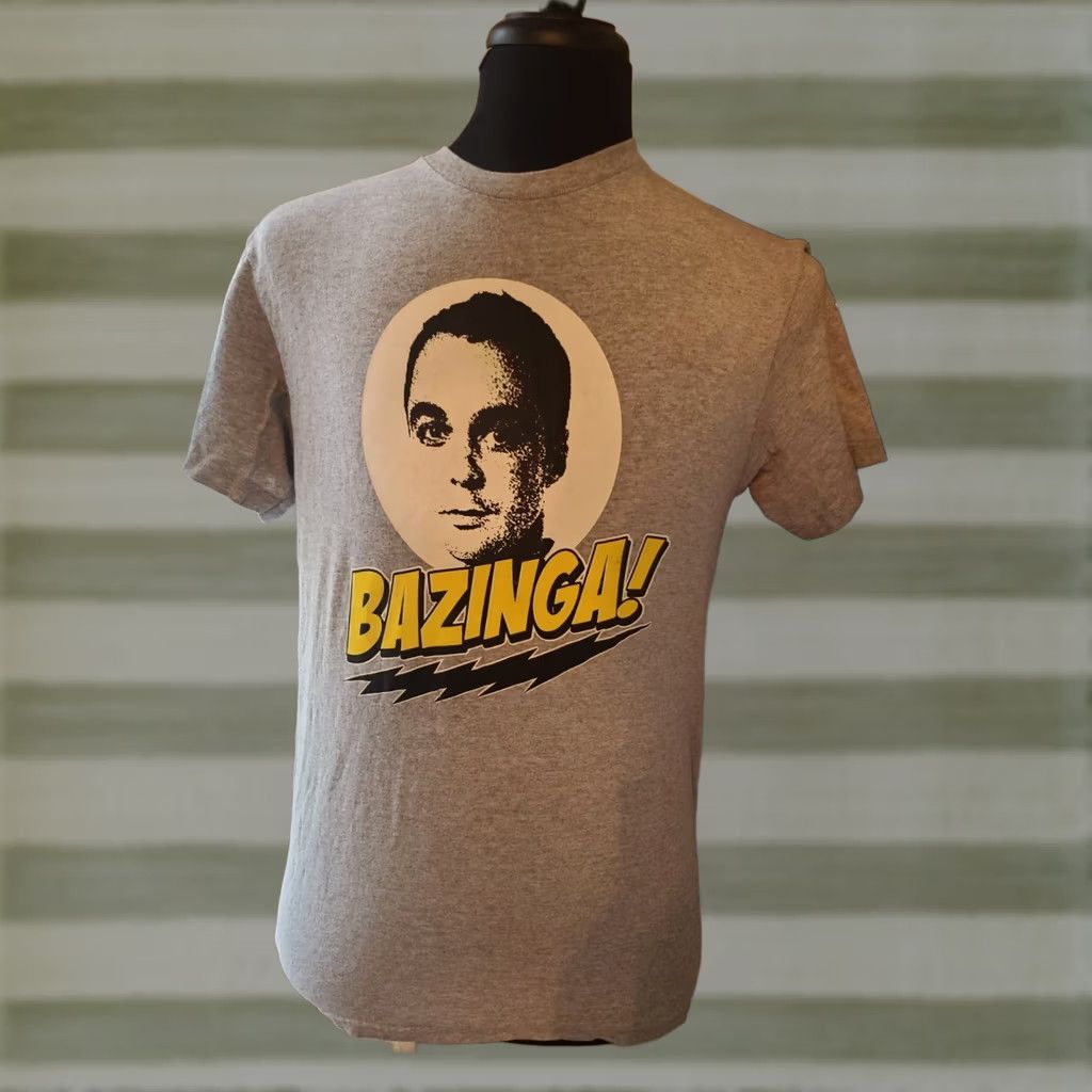 Delta VINTAGE Big Bang Theory Bazinga Men's Graphic T Shirt Size Medium Gray Short Sleeve Size US M / EU 48-50 / 2 - 1 Preview