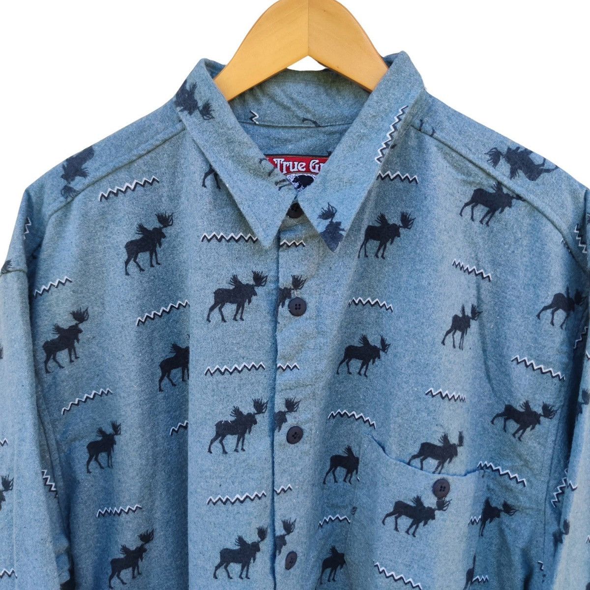 Vintage Vintage True Grit Gray Midweigh Moose Flannel Shir Size US XL / EU 56 / 4 - 3 Thumbnail