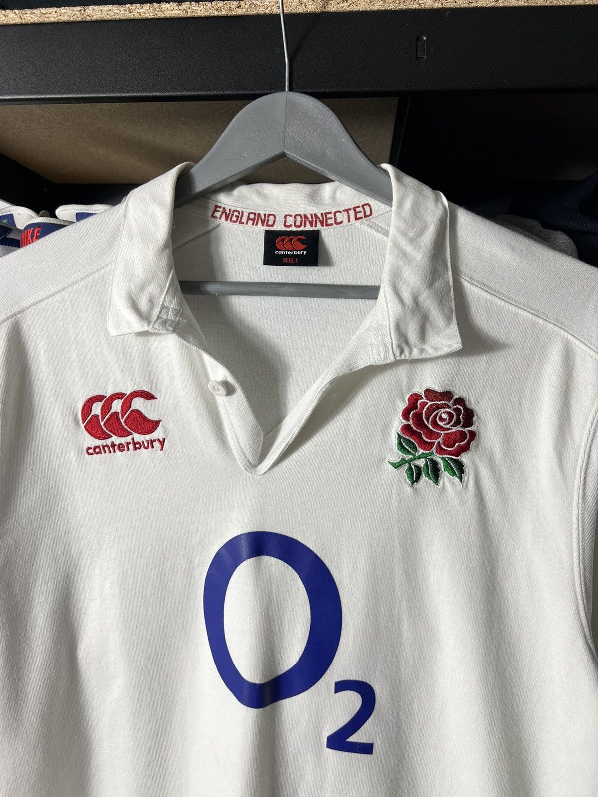 Canterbury of New Zealand 🔥 Canterbury England Rugby Longsleeve — White — Size L Size US L / EU 52-54 / 3 - 4 Thumbnail