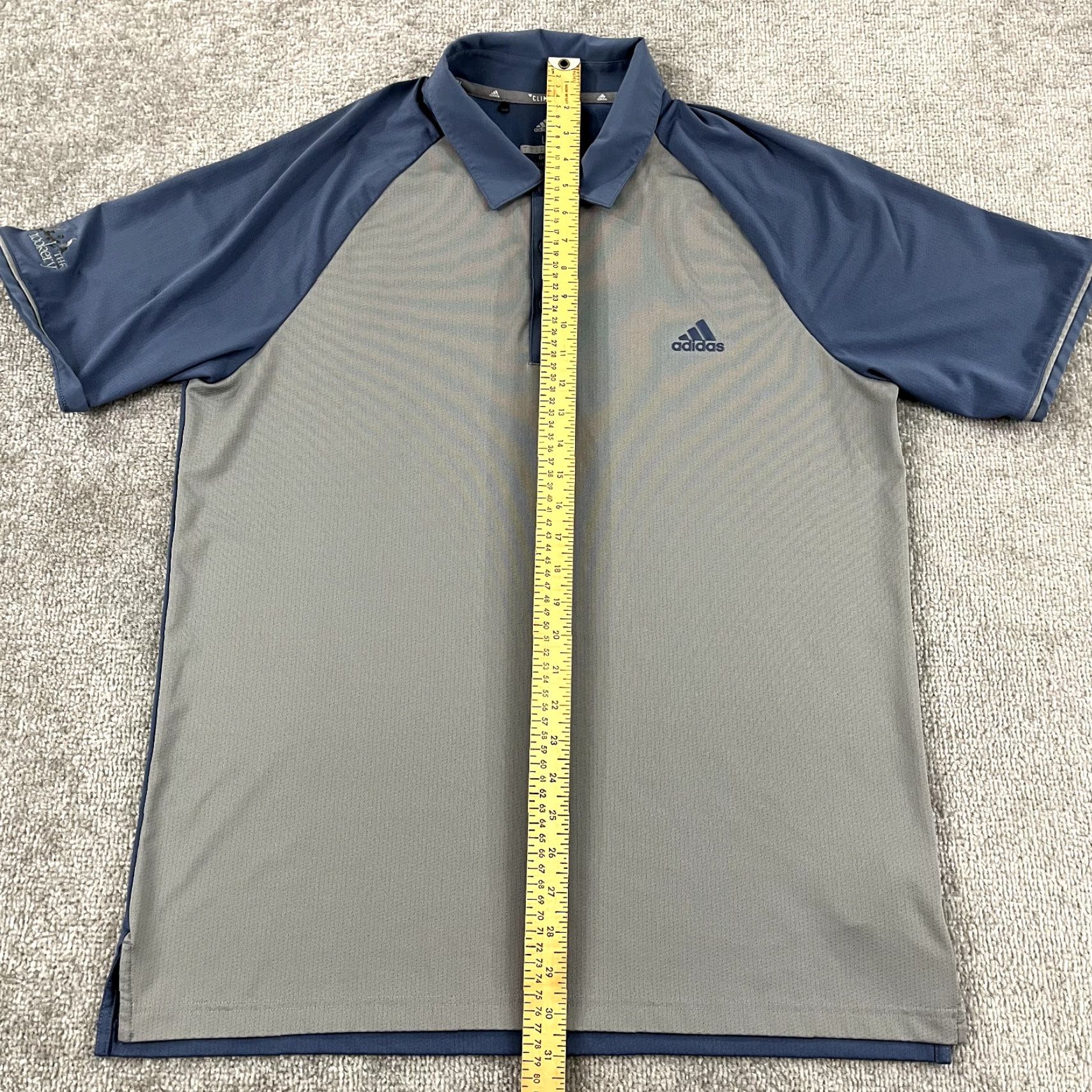 Adidas ADIDAS Polo Shirt Mens Large Gray Blue The Rookery Golf Delaware Climacool Sport Shirt Mens Regular Polo Golf Size US L / EU 52-54 / 3 - 5 Thumbnail