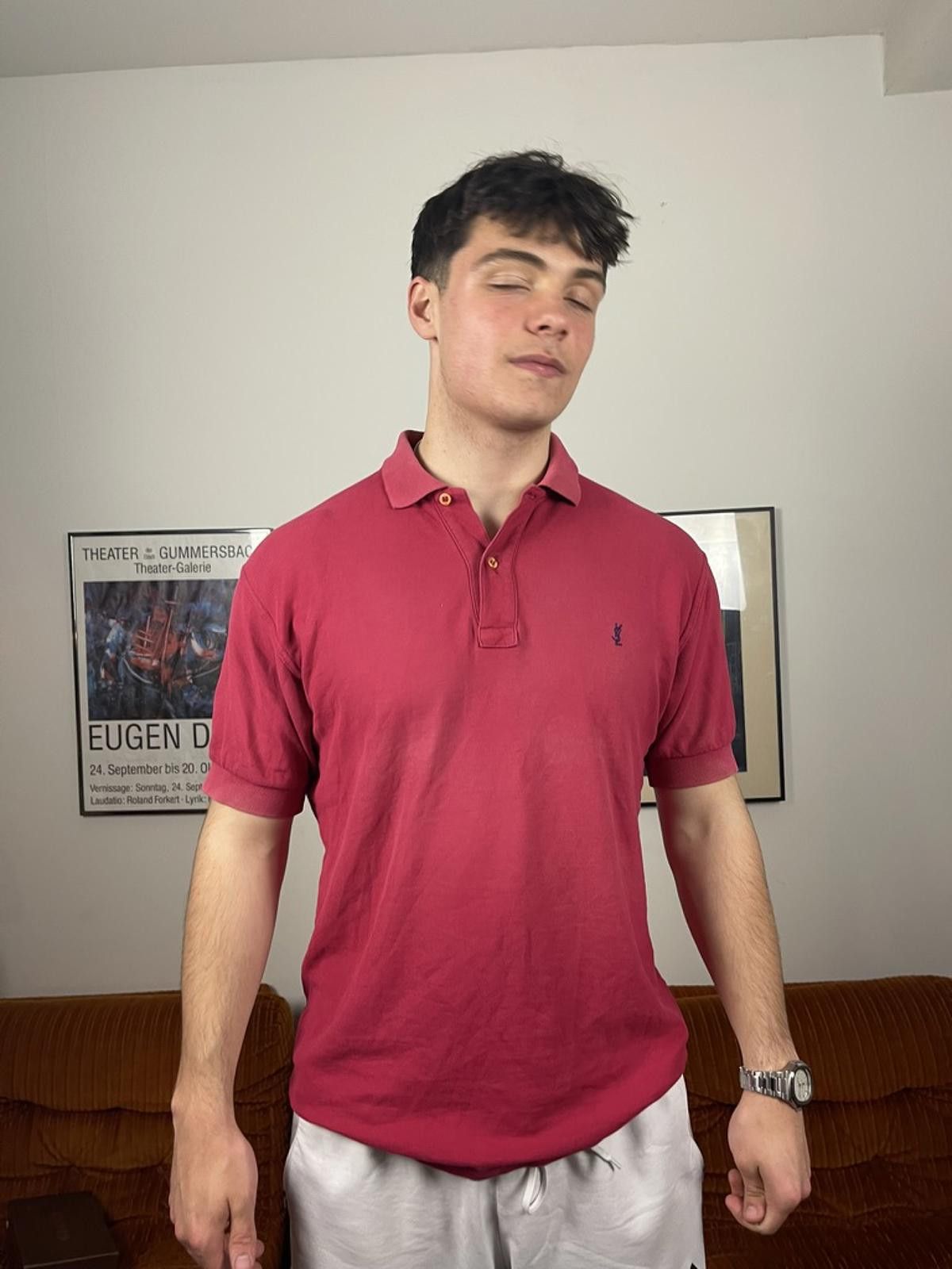 Yves Saint Laurent Yves Saint Laurent - Classic Red Polo Shirt Size US M / EU 48-50 / 2 - 4 Thumbnail