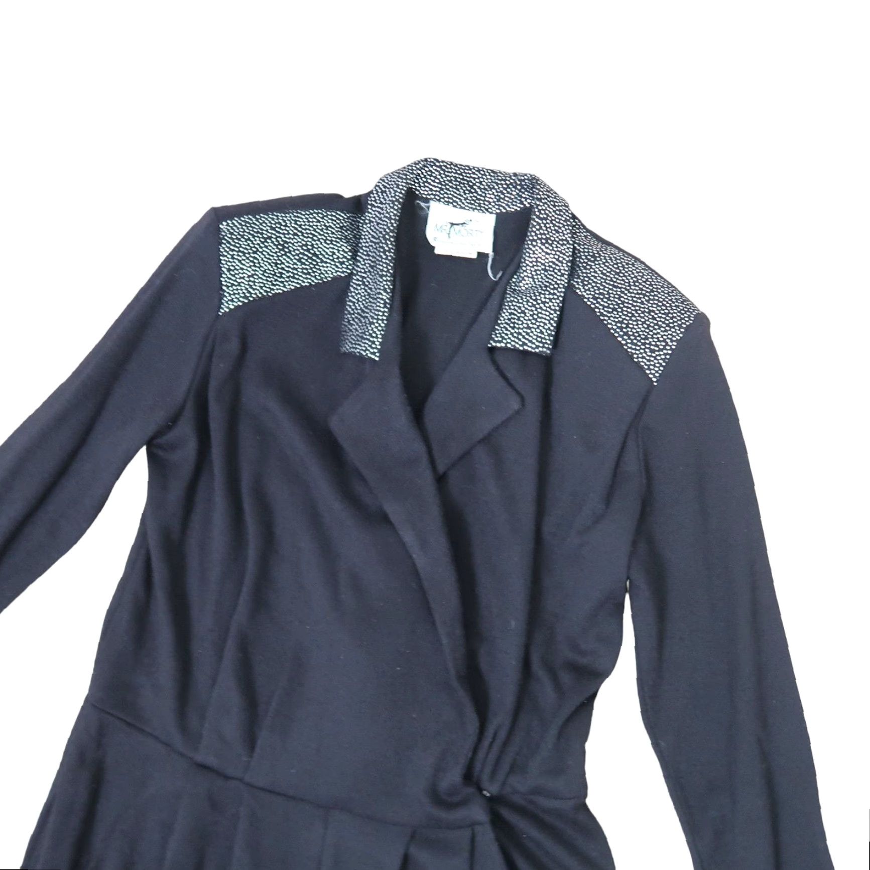 Vintage VINTAGE 80s Mr. Mort black long sleeve knit jumpsuit 8 Size M / US 6-8 / IT 42-44 - 2 Thumbnail
