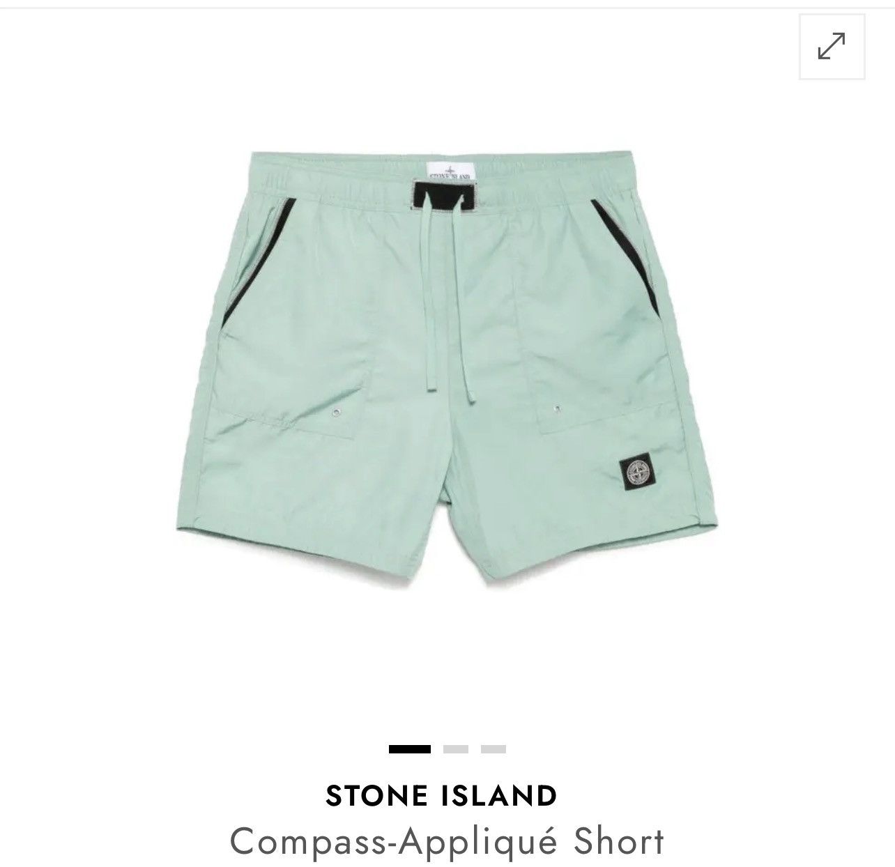 STONE ISLAND MEN COMPASS-APPLIQUE SHORT NWT RETAIL $250+