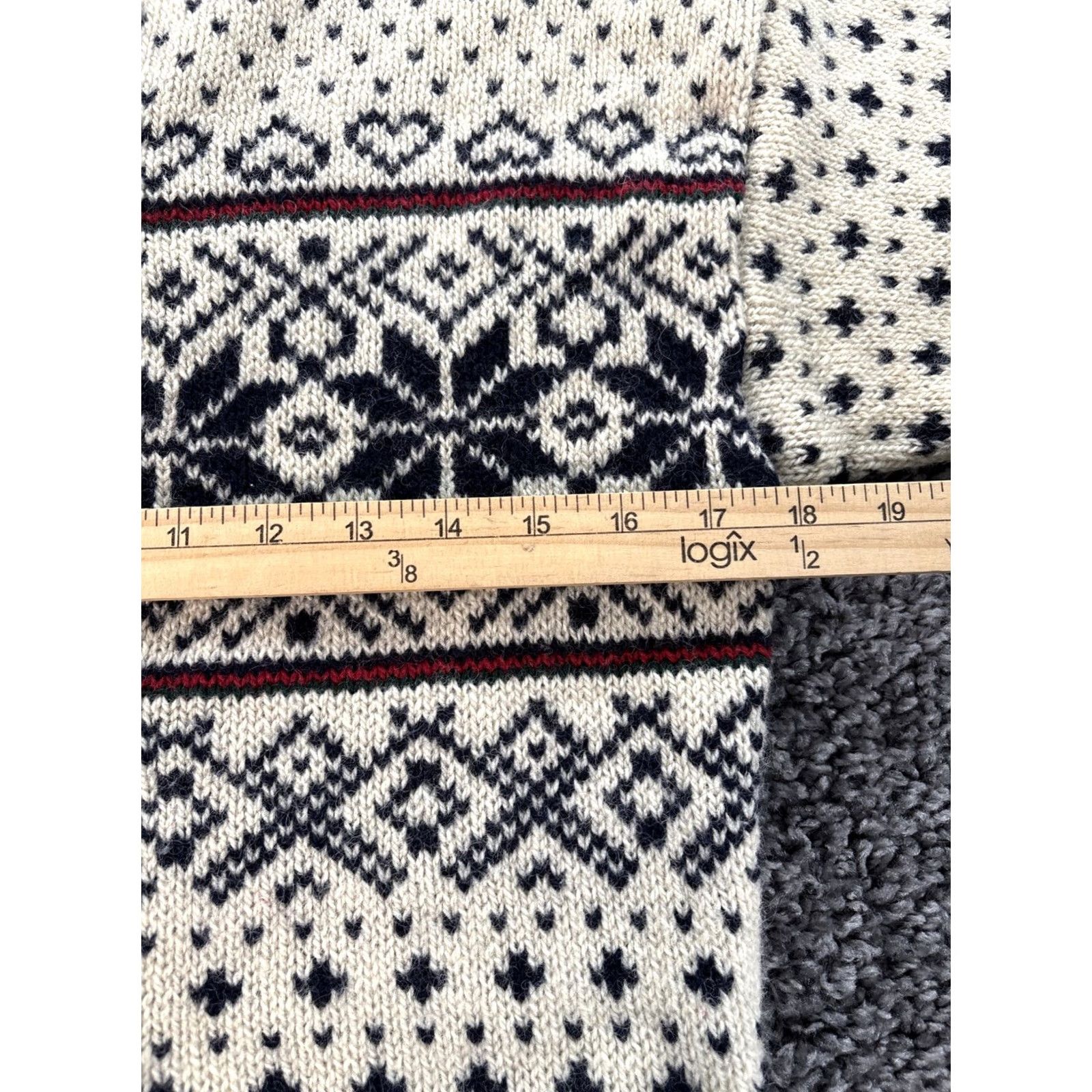 Vintage VINTAGE L.L.Bean Wool Cardigan Sweater Womens M Beige Fair Isle USA Size M / US 6-8 / IT 42-44 - 3 Thumbnail