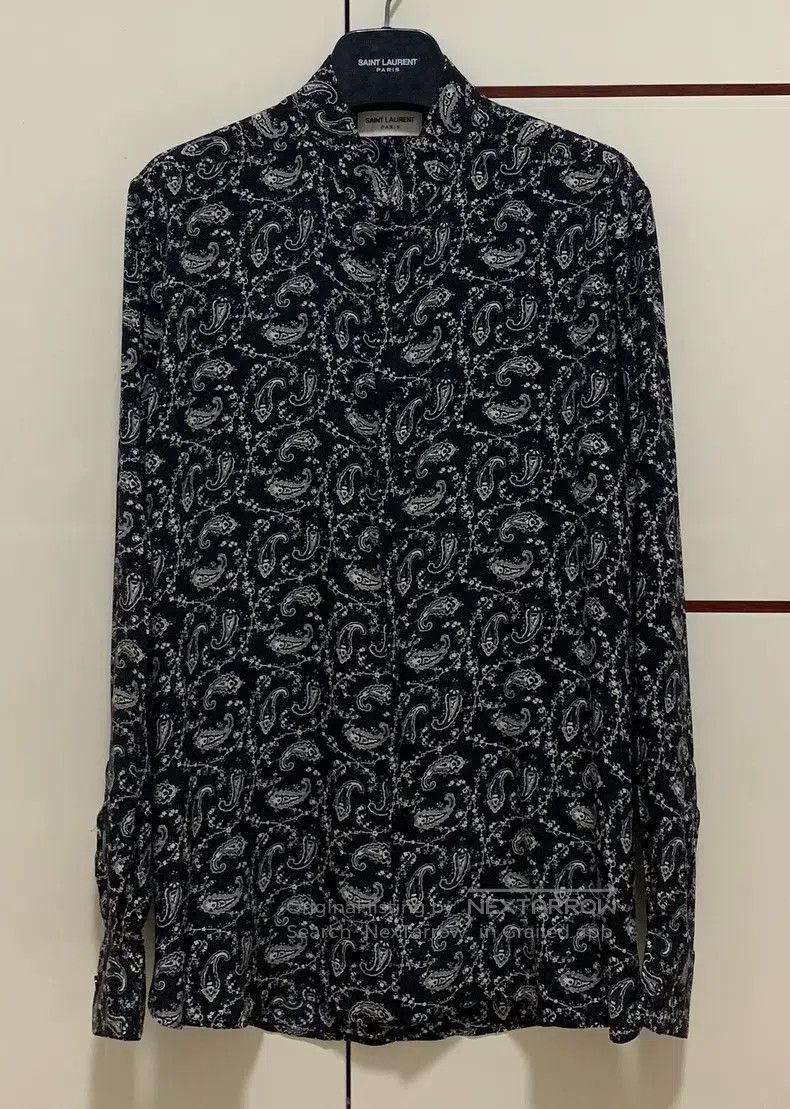 Saint Laurent Paris Saint Laurent Paris Silk Black and White Polka Dot Shirt i Size US XS / EU 42 / 0 - 1 Thumbnail