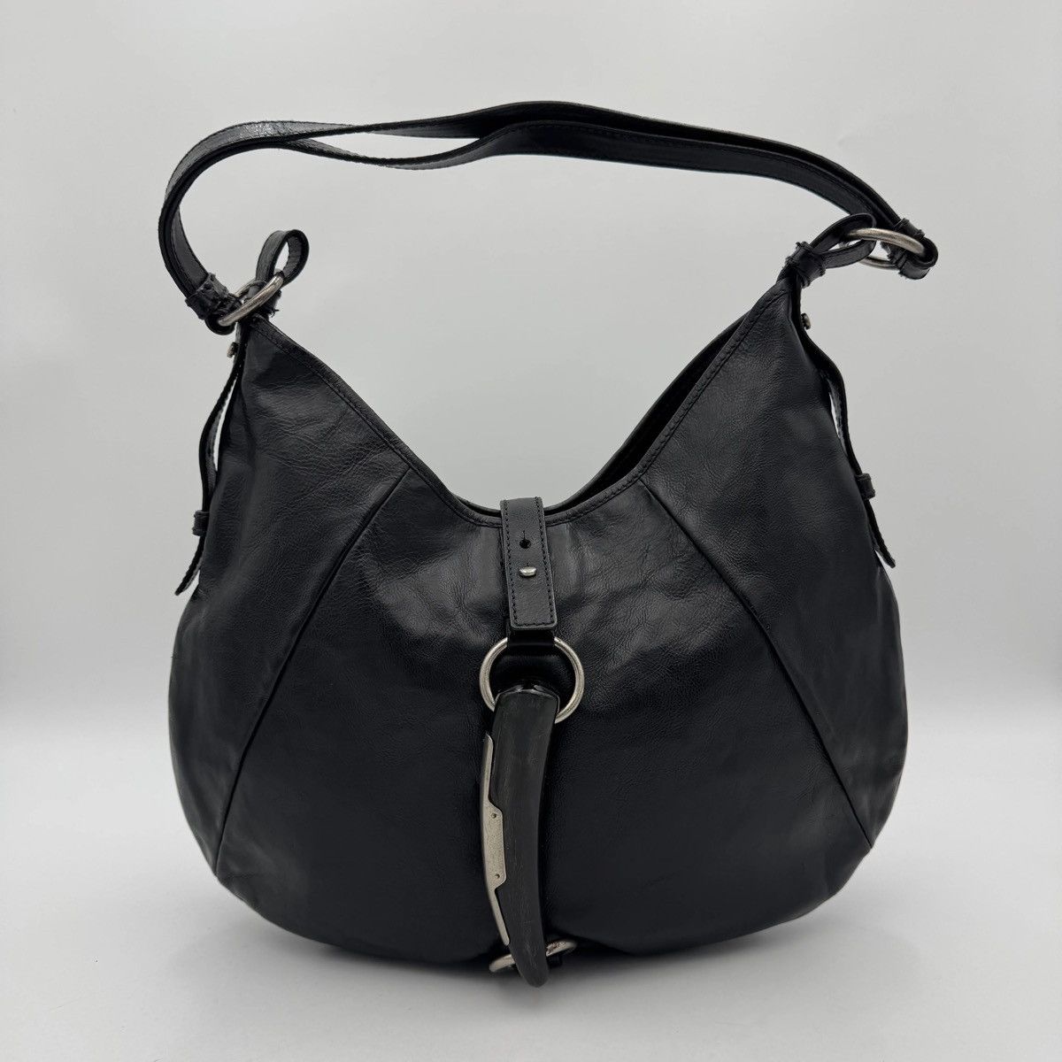 Yves Saint Laurent YSL Black Leather Mombasa Hobo Bag Size ONE SIZE - 1 Thumbnail