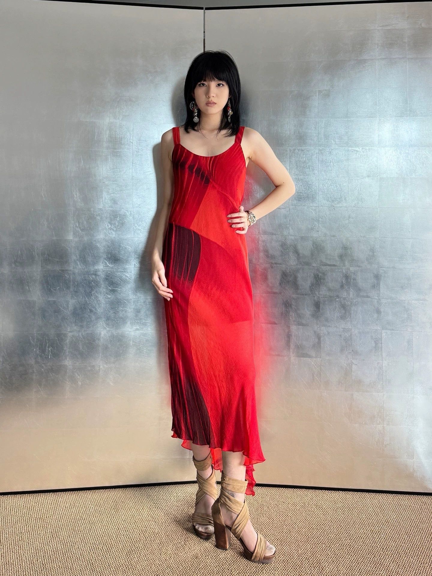 Vintage Vintage Italian Irregular Fishtail Stretchy Dress M Size M / US 6-8 / IT 42-44 - 2 Thumbnail