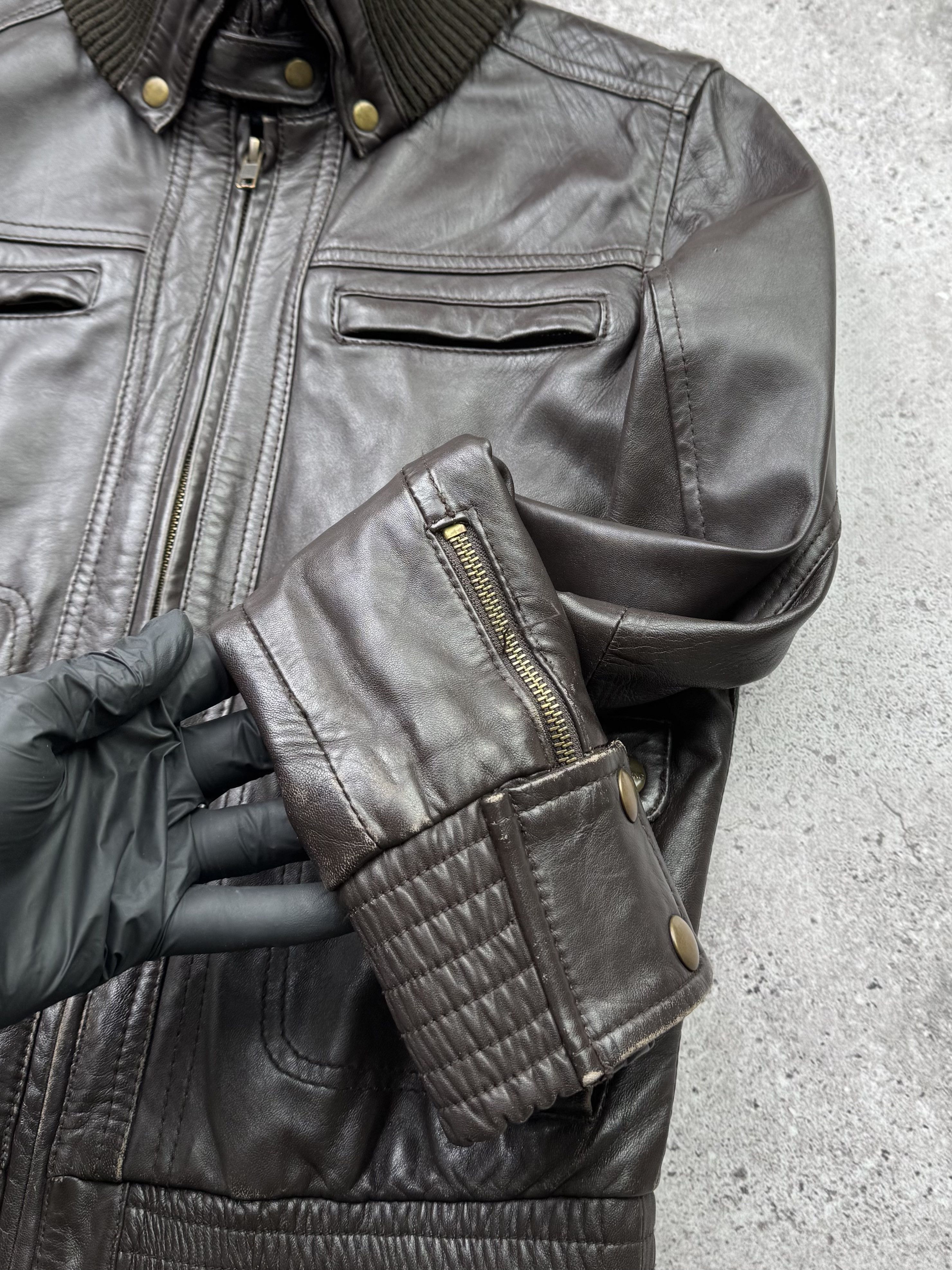 Japanese Brand Vintage Cropped Leather Jacket C397(V102) Size M / US 6-8 / IT 42-44 - 4 Thumbnail