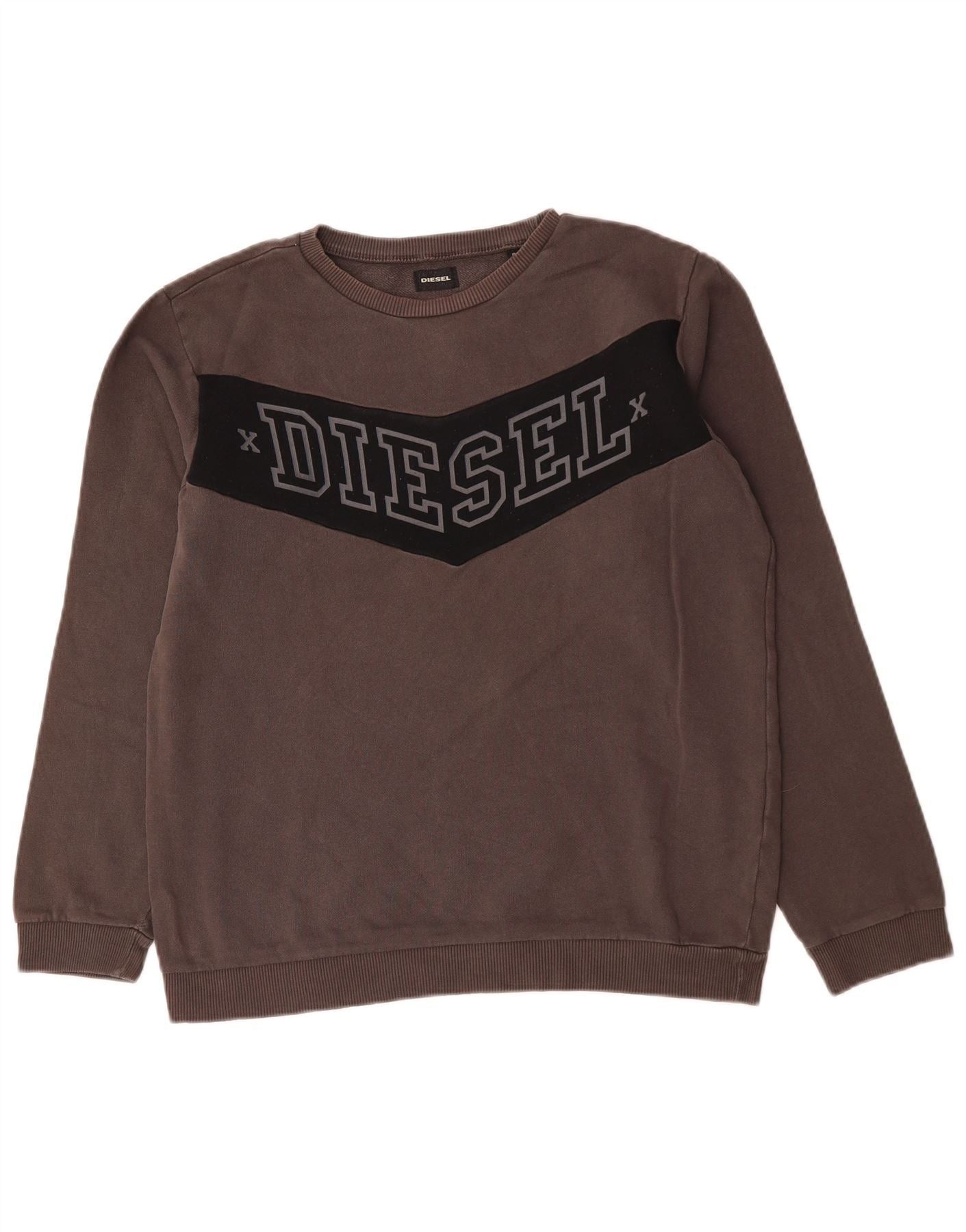 Diesel Mens Graphic Sweatshirt Jumper Small Grey Colourblock Size US M / EU 48-50 / 2 - 1 Thumbnail