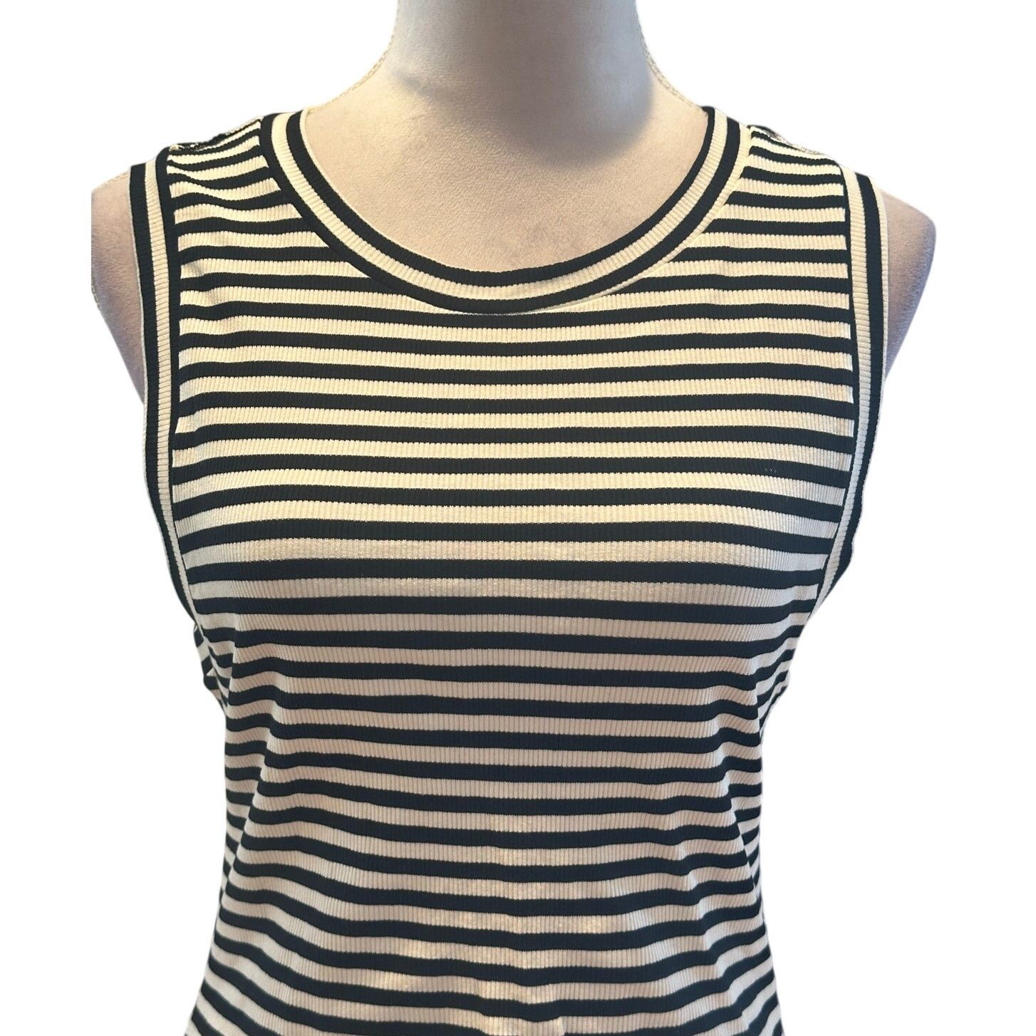 Other Elodie Women's Sleeveless Ribbed Black White Tank Top L NWT Size L / US 10 / IT 46 - 3 Thumbnail