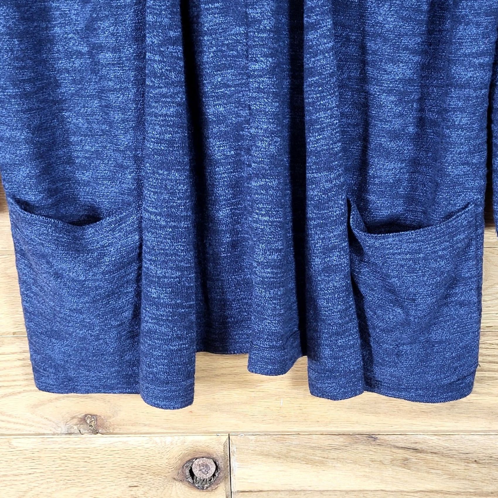 J. Jill J. Jill Cardigan Sweater Women XS Open Front Longline Marled Space Dye Blue Size XS / US 0-2 / IT 36-38 - 6 Thumbnail
