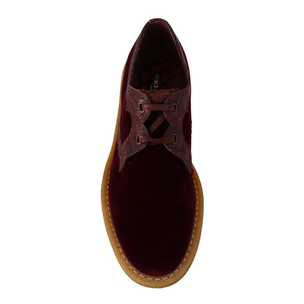 Dolce & Gabbana Dolce & Gabbana Elegant Velvet and Exotic Leather Dress Shoe Size US 11 / EU 44 - 6 Thumbnail