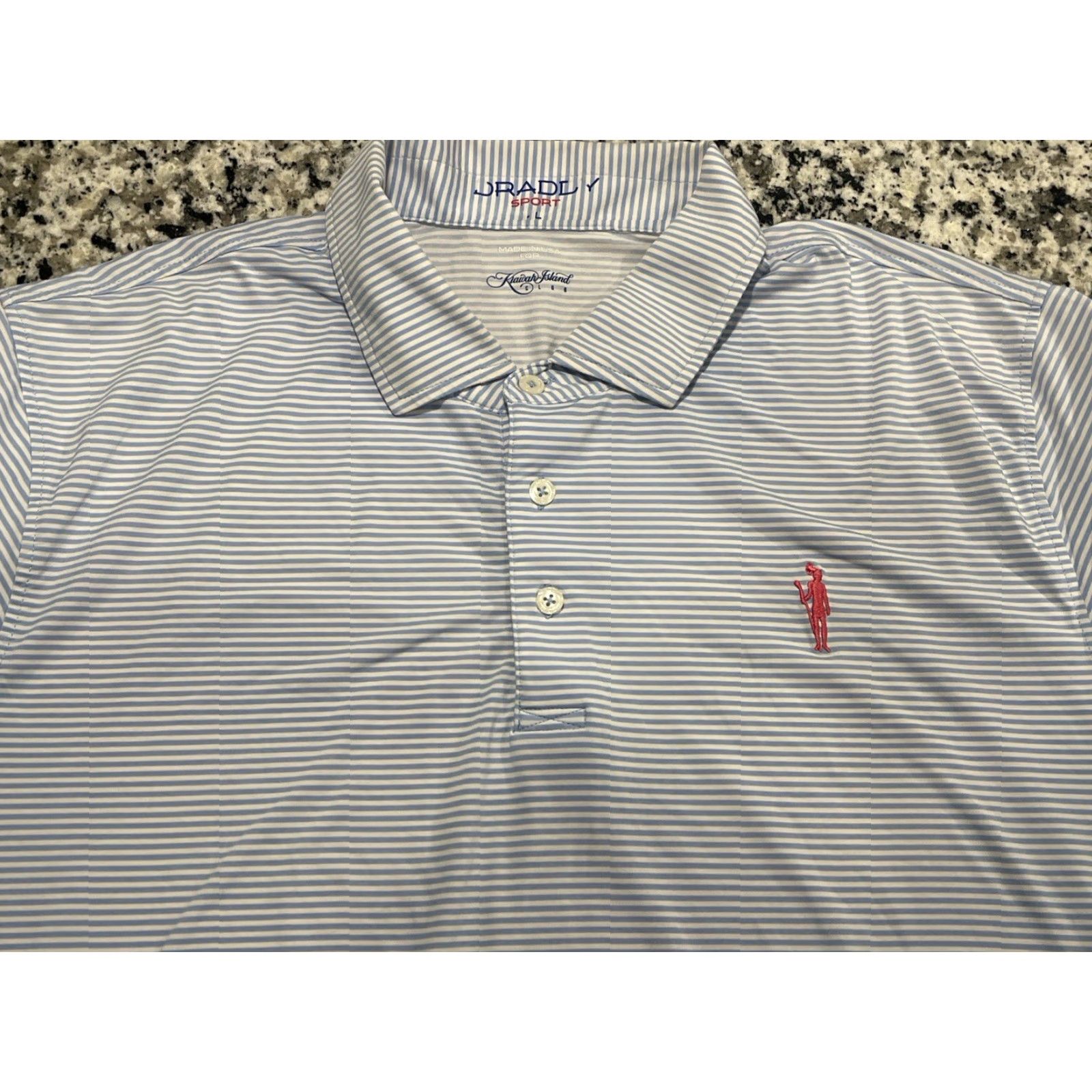 Vintage B. Draddy Sport Golf Polo 2XL White Blue Striped Polo Shirt Men’s 2XL Blue and White Polo Sport Golf Embroidered Logo Size US XXL / EU 58 / 5 - 3 Thumbnail