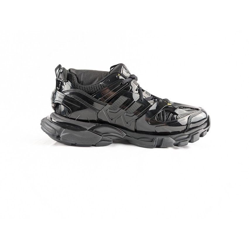 Balenciaga o1rshd1 Rubber Sole Track Sneaker in Black Size US 12 / EU 45 - 2 Thumbnail