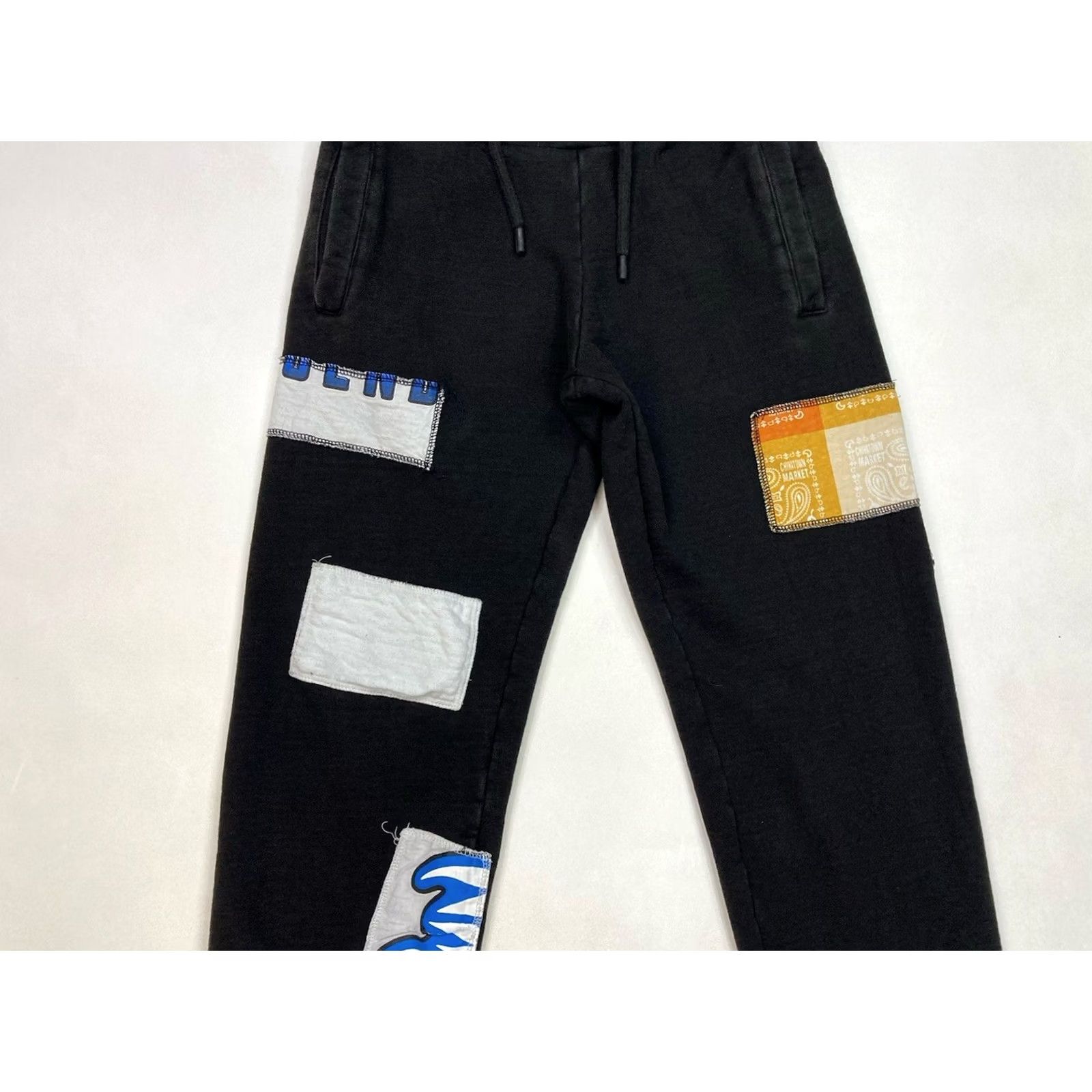 Vintage Chinatown Market Sweatpants Patchwork Jogger Men Small Black Sweatpants Size US 29 - 2 Thumbnail