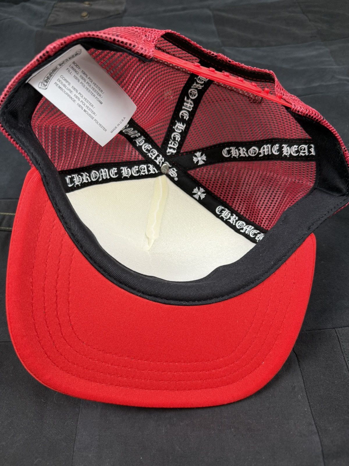 Chrome Hearts Red Eyechart Trucker Hat Size ONE SIZE - 2 Thumbnail