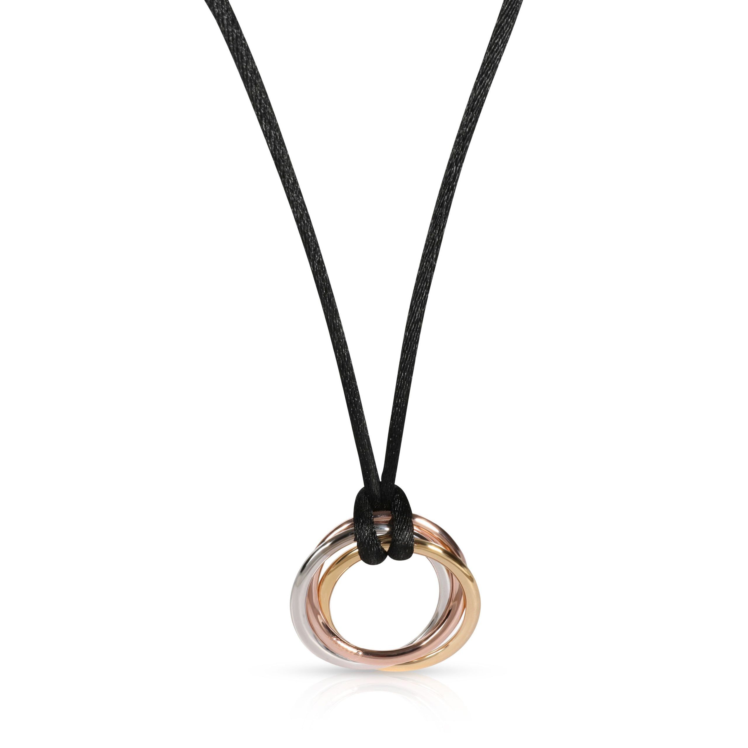 image of Cartier Trinity Cord Necklace In 18K 3 Tone Gold, Women's