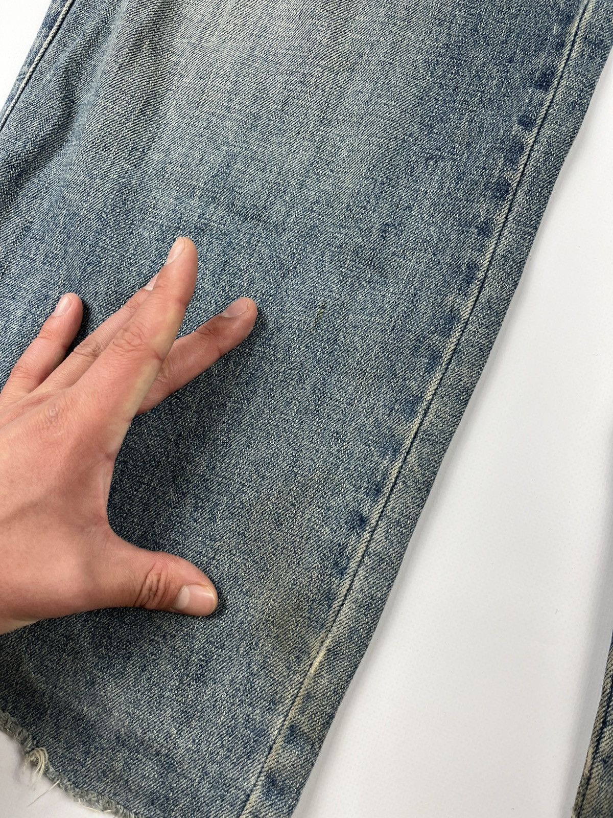Ecko Unltd. × JNCO × Japanese Brand Vintage Faded Baggy Distressed Jeans Ed Hardy Style Denim Y2K Size US 30 / EU 46 - 11 Thumbnail