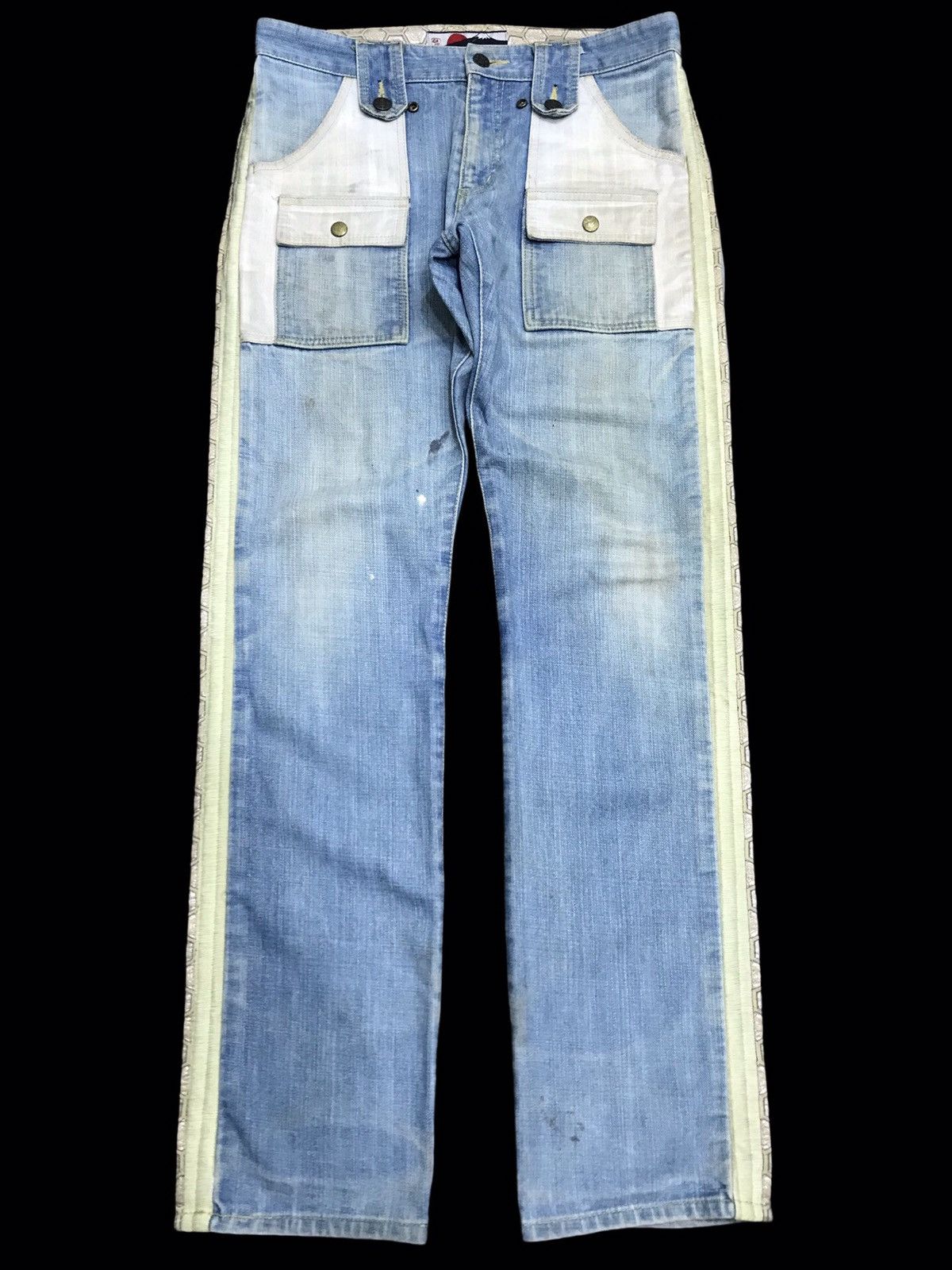 💥ARCHIVAL💥VERY RARE GEMSTONE TWO TONES BUSH DENIM F386