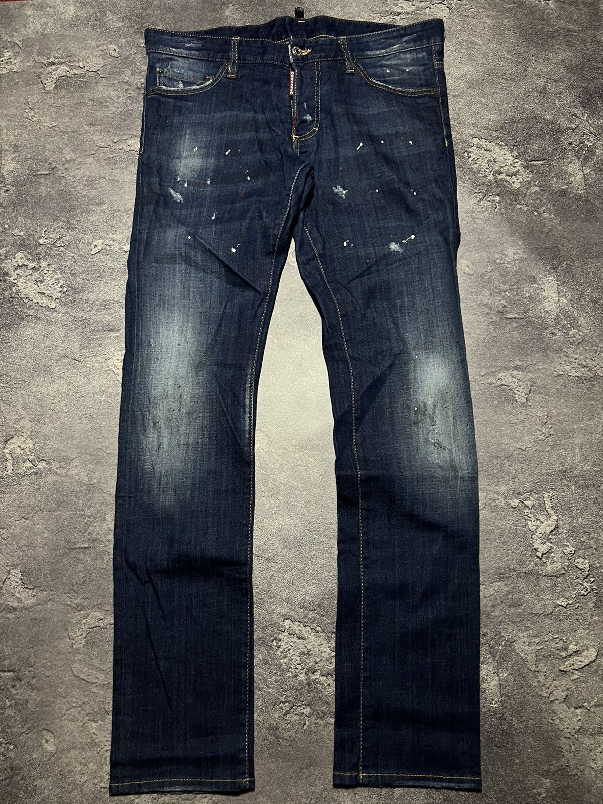 Dsquared2 Dsquared2 Painted Denim Distressed Slim Fit Vintage Size US 36 / EU 52 - 1 Thumbnail