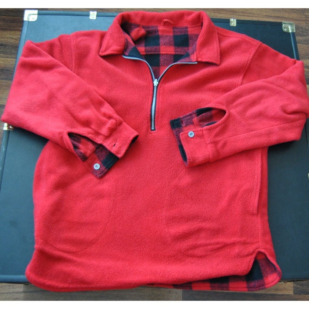Marlboro Marlboro Reversible Quarter zip Plaid Sweater Red Size US L / EU 52-54 / 3 - 7 Thumbnail