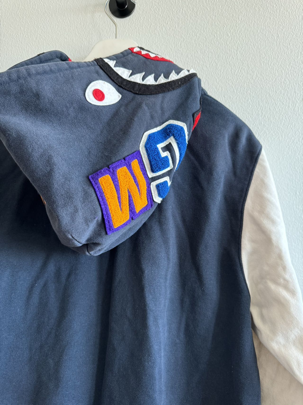 Bape A Bathing Ape Shark Hoodie Varsity Jacket Size US XL / EU 56 / 4 - 3 Thumbnail