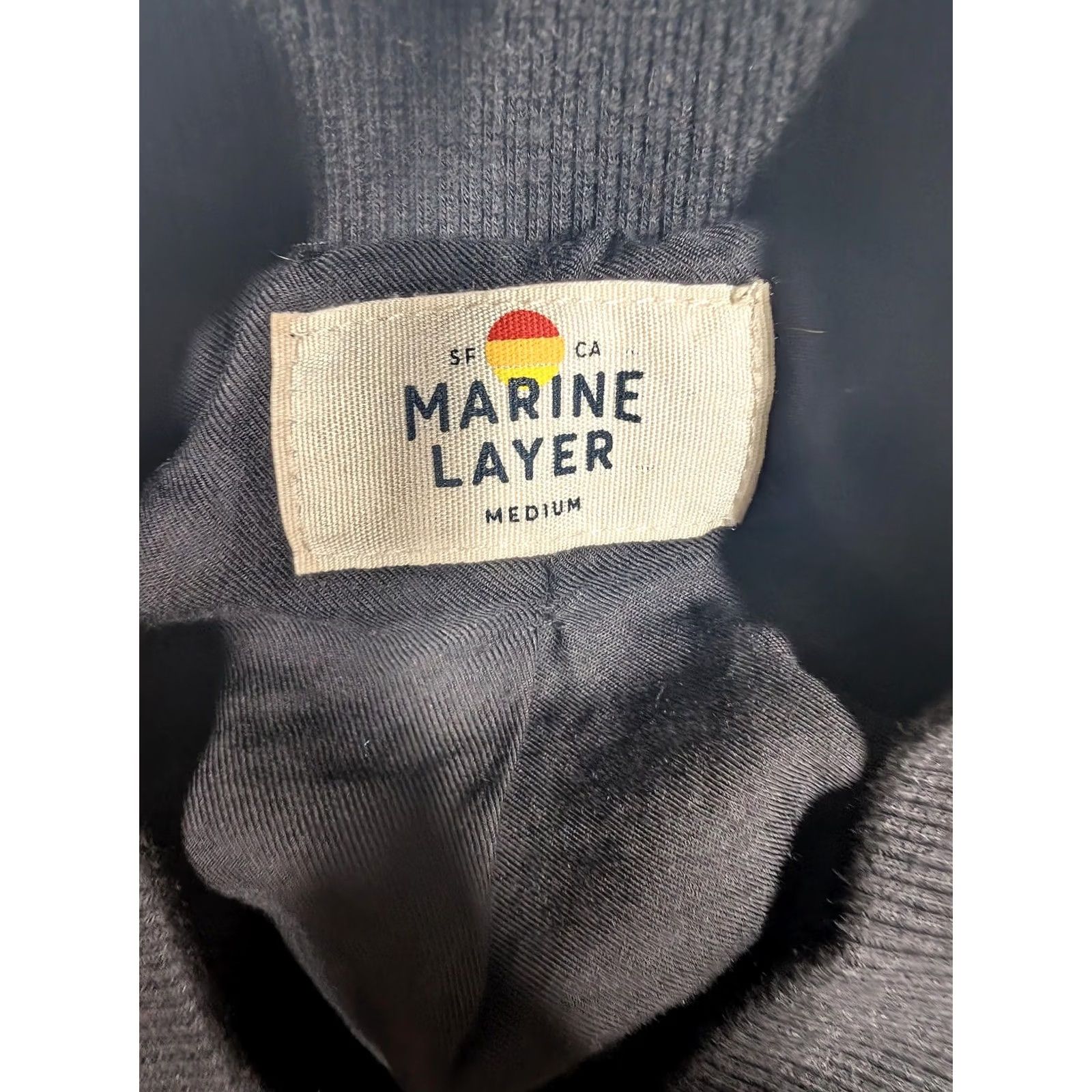 Marine Layer Marine Layer Jacket Womens Medium Black Textured Knit Bomber Full Zip Casual Size M / US 6-8 / IT 42-44 - 5 Thumbnail