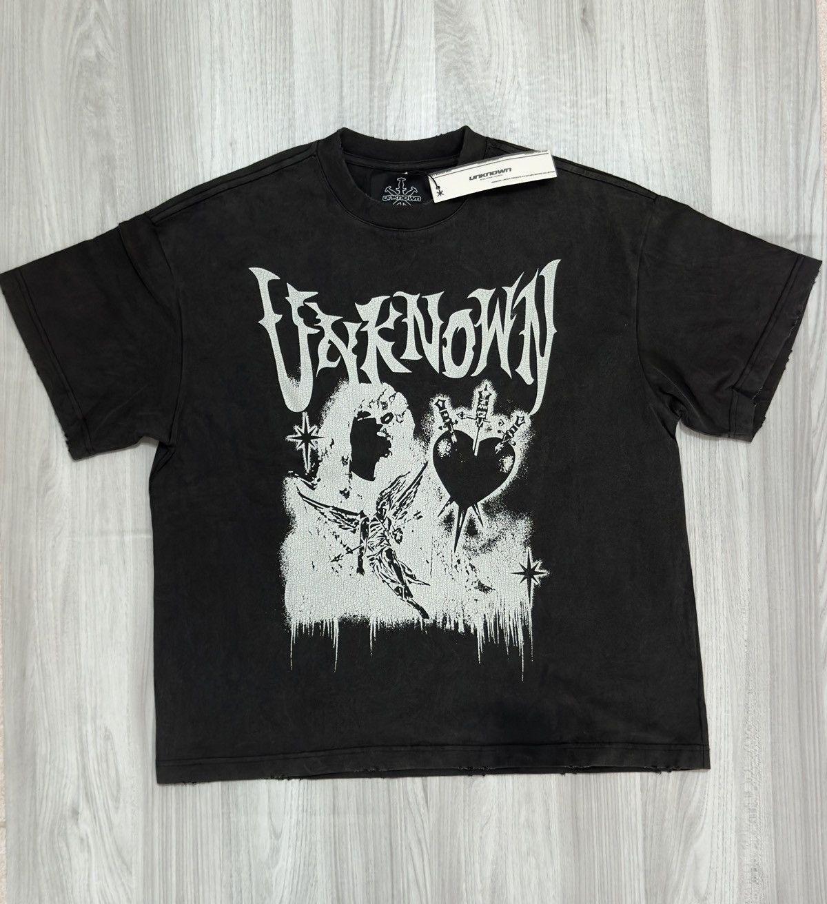 Unknown London Unknown London Angel Band Printed Cotton T-Shirt Size US M / EU 48-50 / 2 - 1 Thumbnail