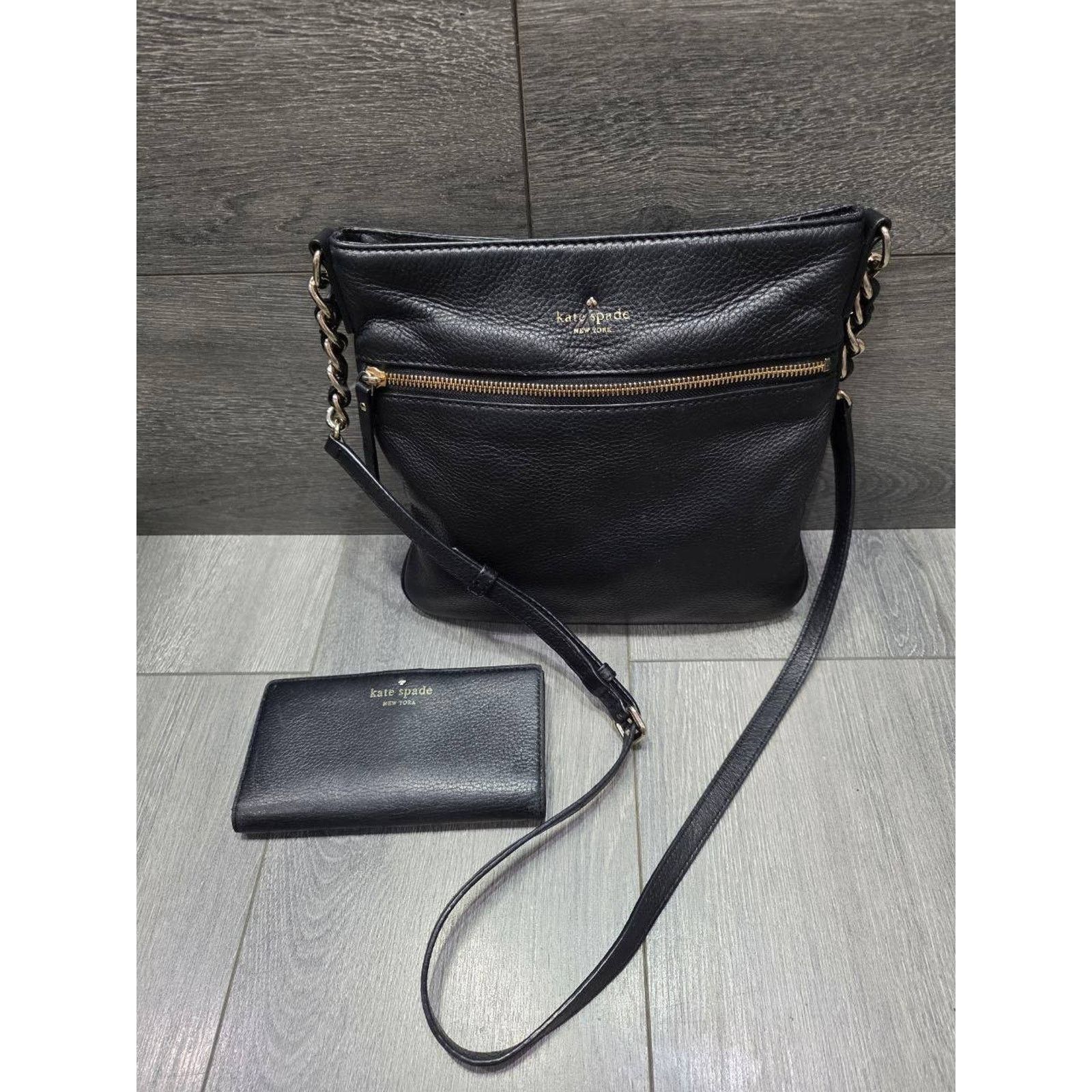 & Other Stories Kate Spade New York Leather set Crossbody Bag Black B000637 Size ONE SIZE - 8 Thumbnail