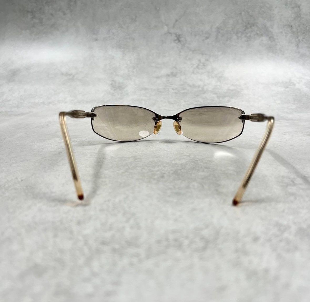 Prada 00s PRADA Sunglasses Half rim Sport Metal Frame Shield Wrap Size ONE SIZE - 4 Thumbnail