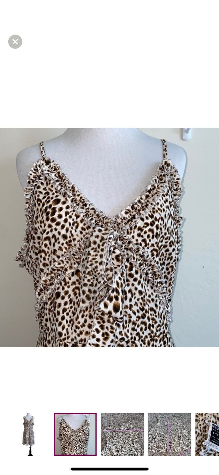 Shein Shein large cheetah print bow front dress Size L / US 10 / IT 46 - 2 Thumbnail