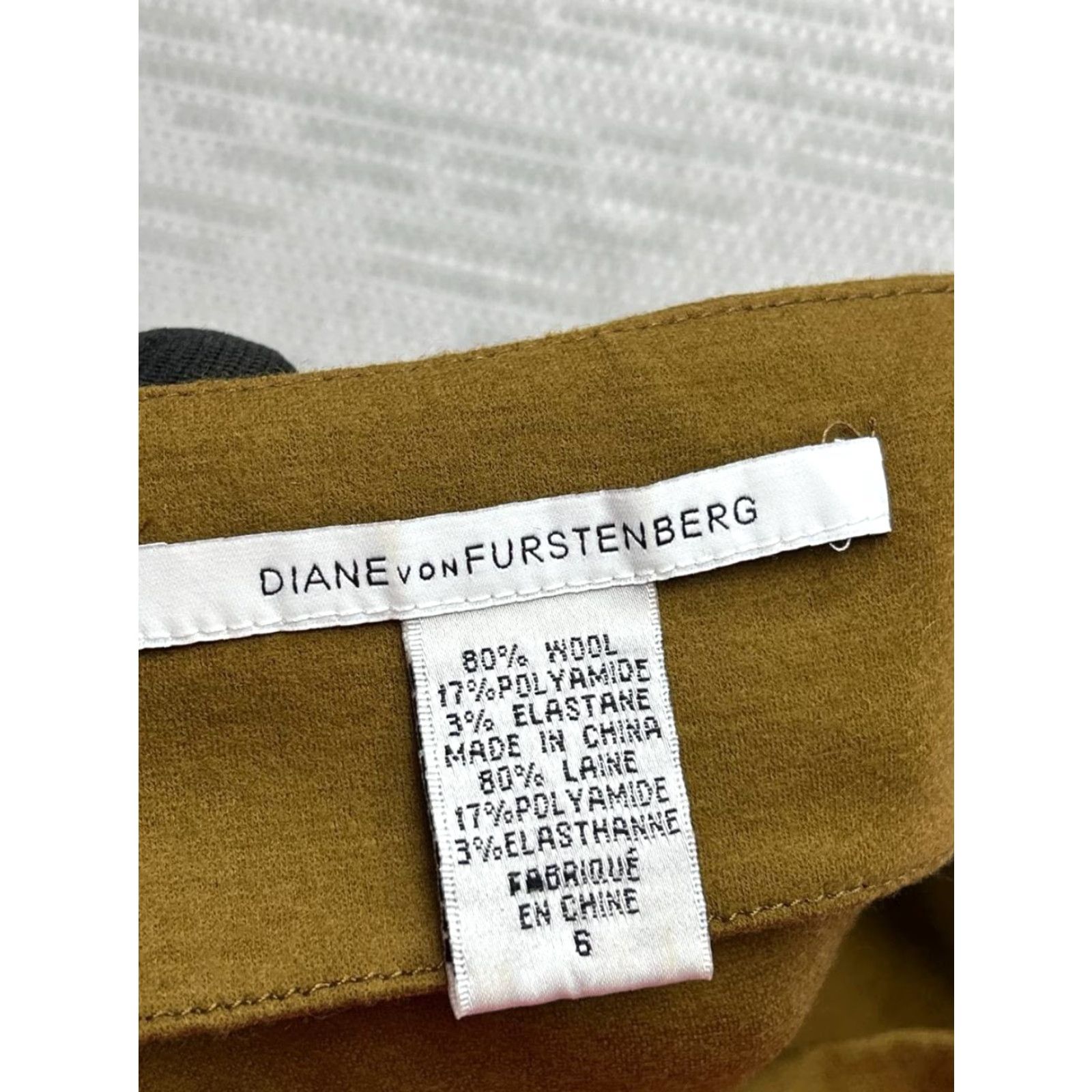 Diane von Furstenberg Diane von Furstenberg Dress Womens 6 Brown Wool Bodycon Sleeveless Round Neck Zip Knee Length Party/Cocktail Vintage No Size M / US 6-8 / IT 42-44 - 3 Thumbnail