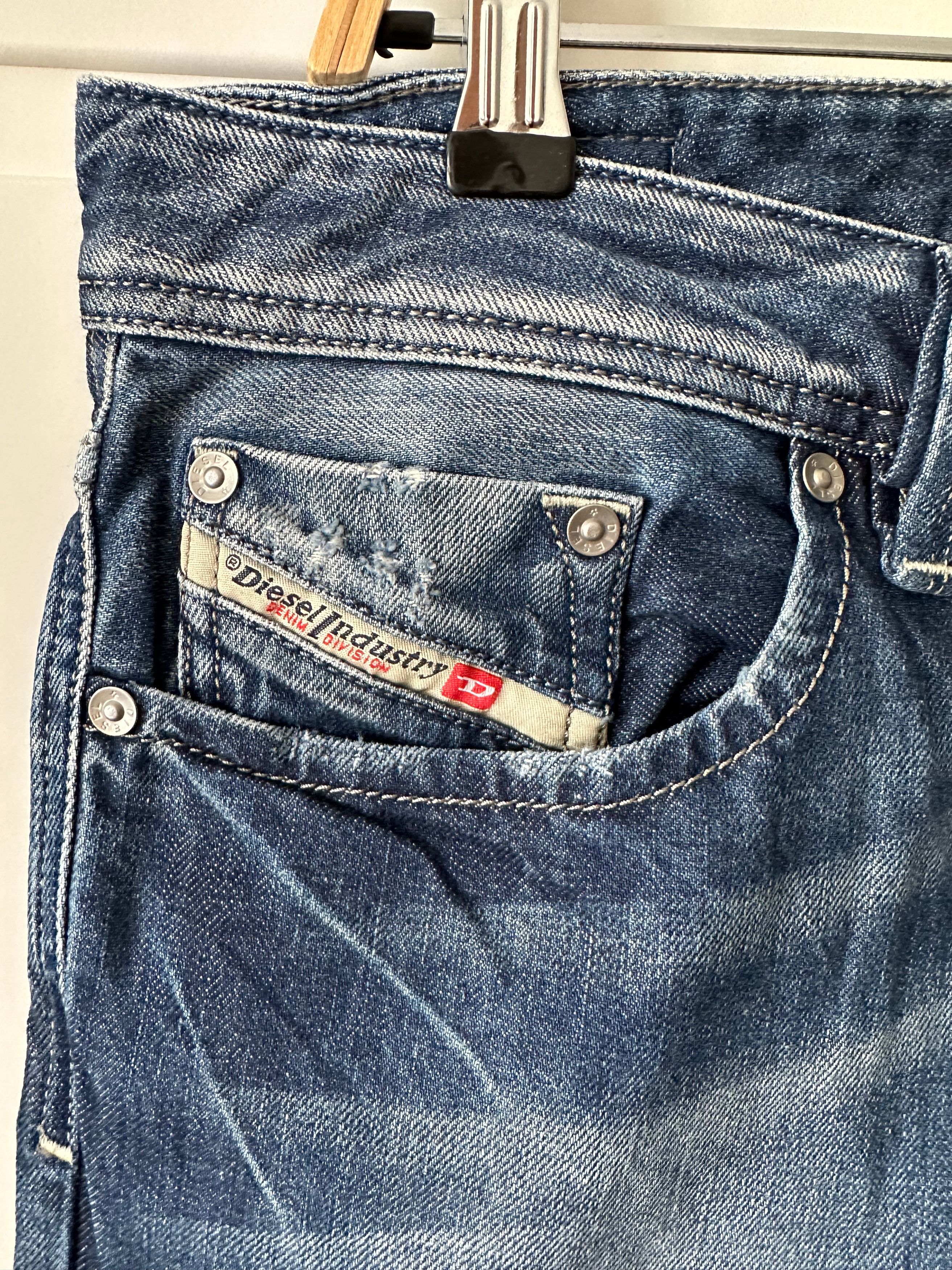 Diesel DIESEL Larkee washed blue denim regular straight pants Size US 35 - 4 Thumbnail