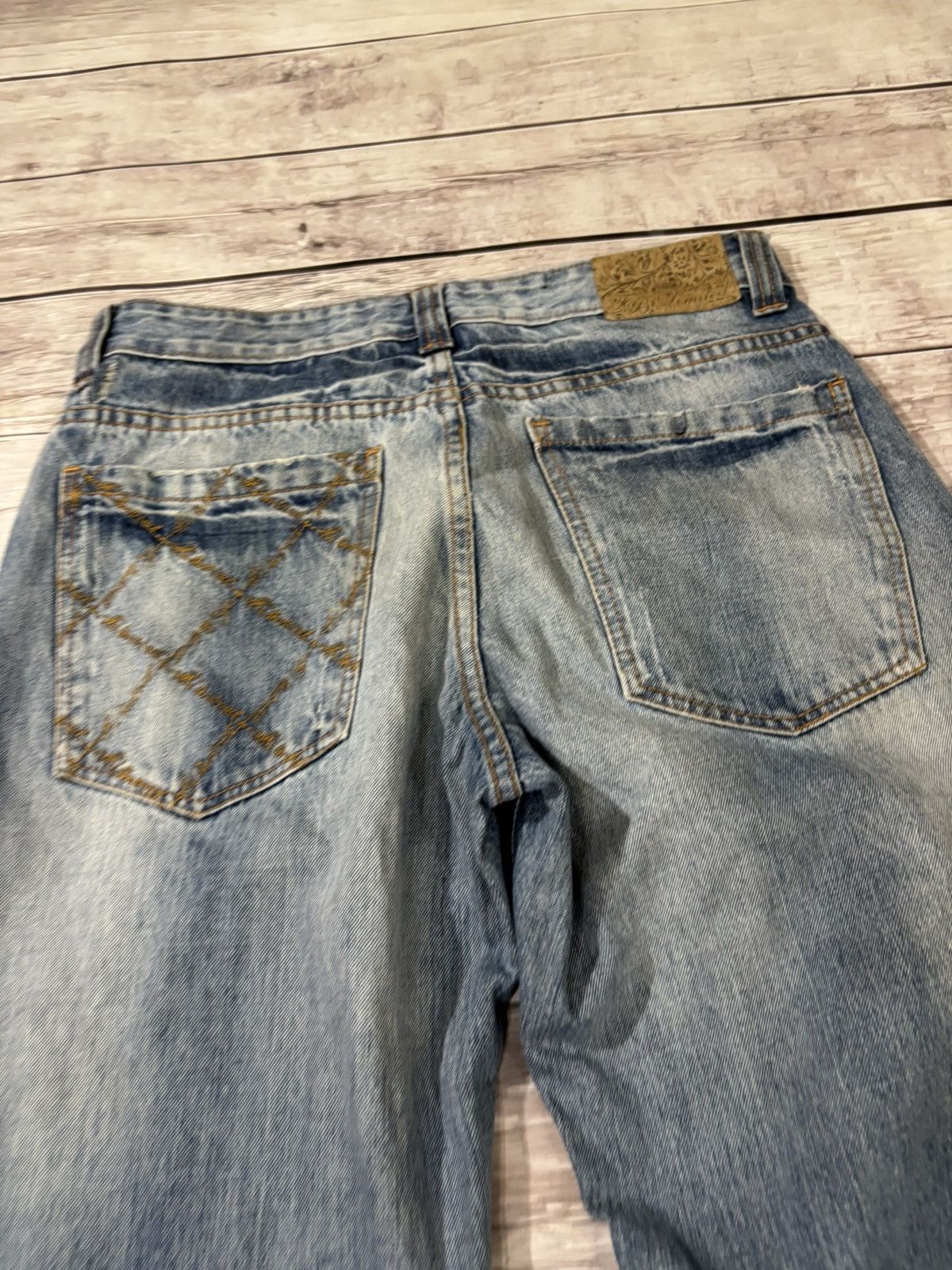 JNCO × Japanese Brand Vintage Baggy Rap sk8 Jnco Style Washed Jeans y2k Size US 32 / EU 48 - 4 Thumbnail