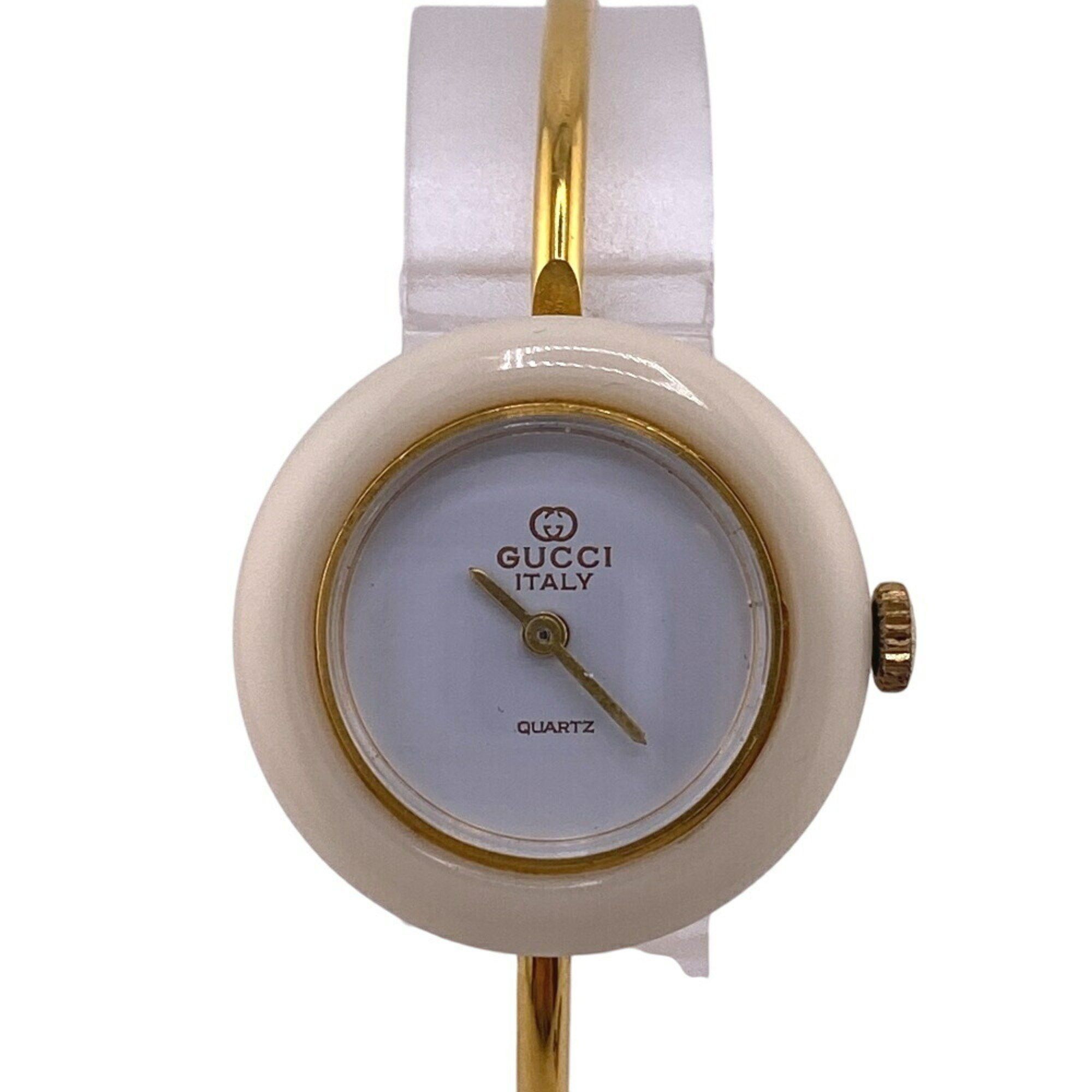 Gucci Change Bezel Multiple Replacement Straps Included Analog Digital Gold Ladies Watch, Women's