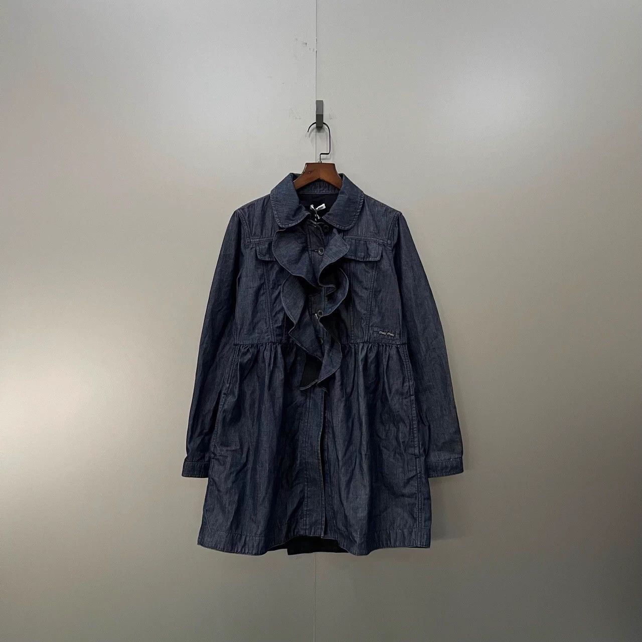 Miu Miu MIU MIU Blue Denim Shirt 38 New Size XS / US 0-2 / IT 36-38 - 1 Thumbnail