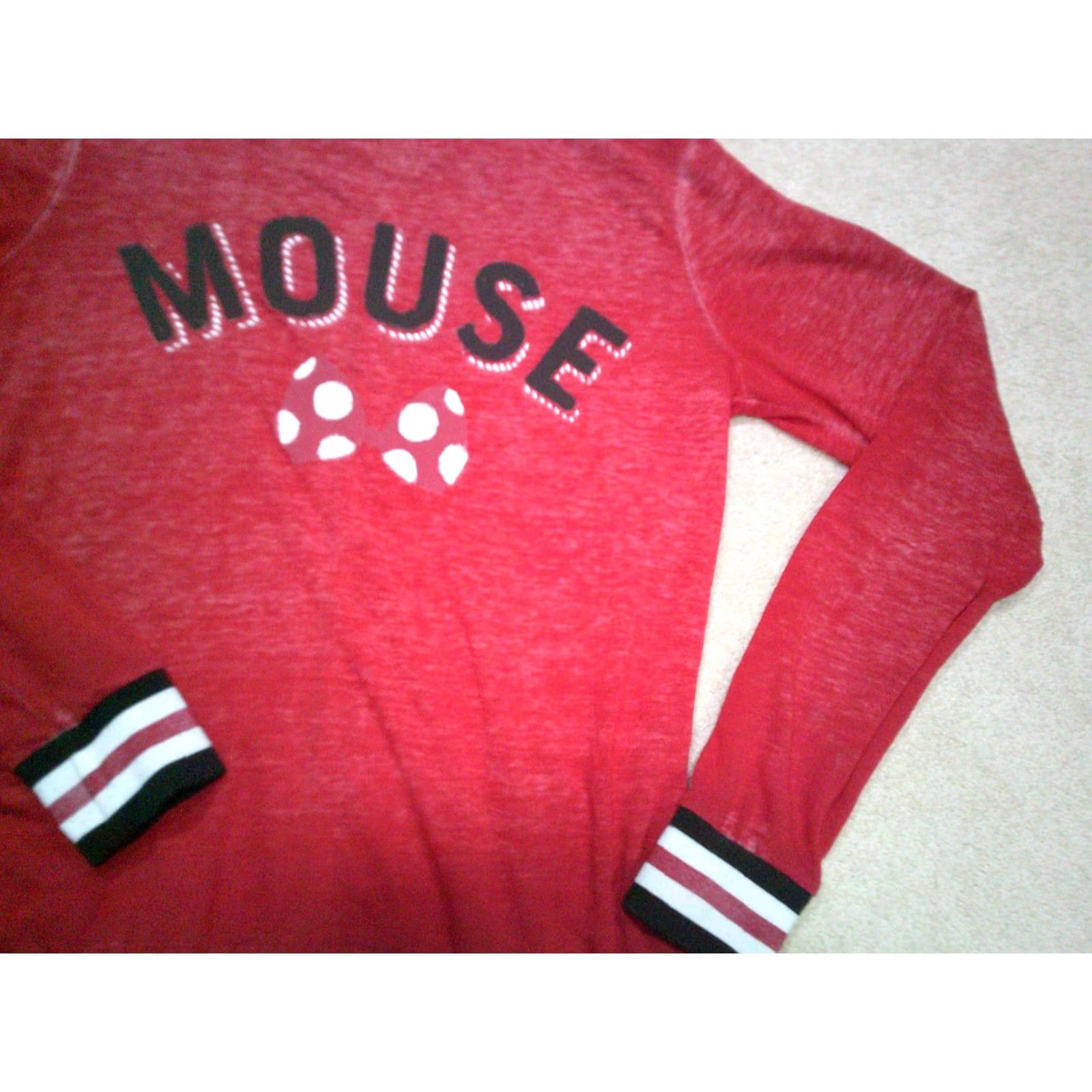 Disney VINTAGE Disney Minnie Mouse Jacket Womens Small Red Full Zip Hooded Sheer Size S / US 4 / IT 40 - 7 Thumbnail