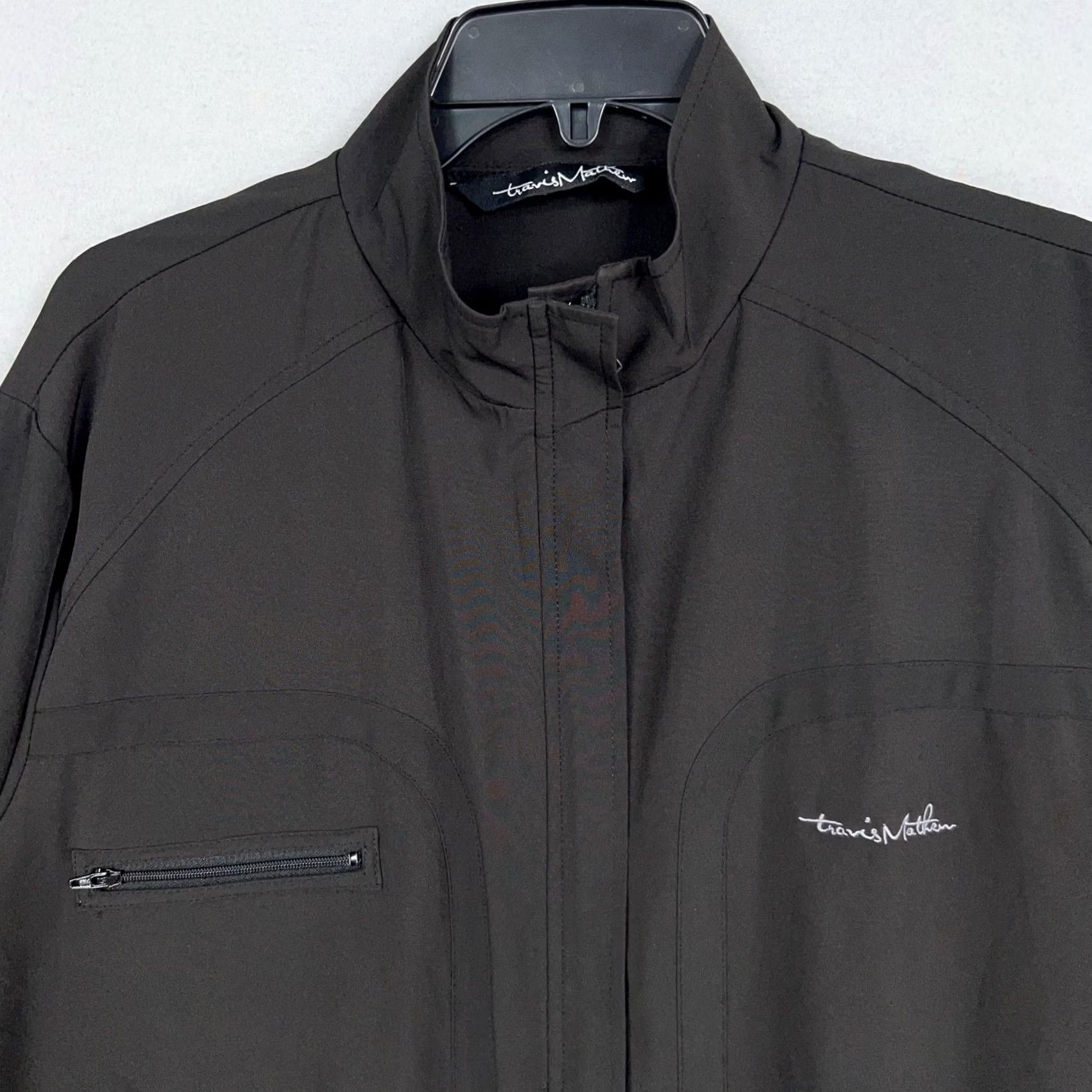 TravisMathew Travis Mathew Jacket Mens M Black Full Zip Windbreaker Golf Minimal Active Size US M / EU 48-50 / 2 - 2 Thumbnail