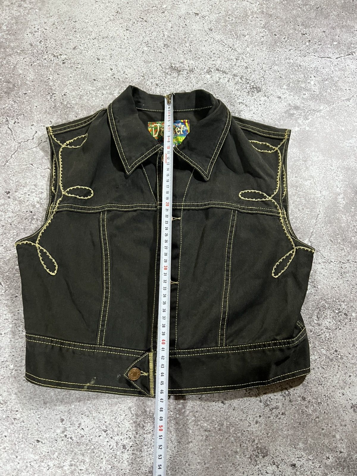 Diesel Y2K Diesel Boho Western Vest Brown Jacket 00s 2000s vintage Size S / US 4 / IT 40 - 8 Thumbnail