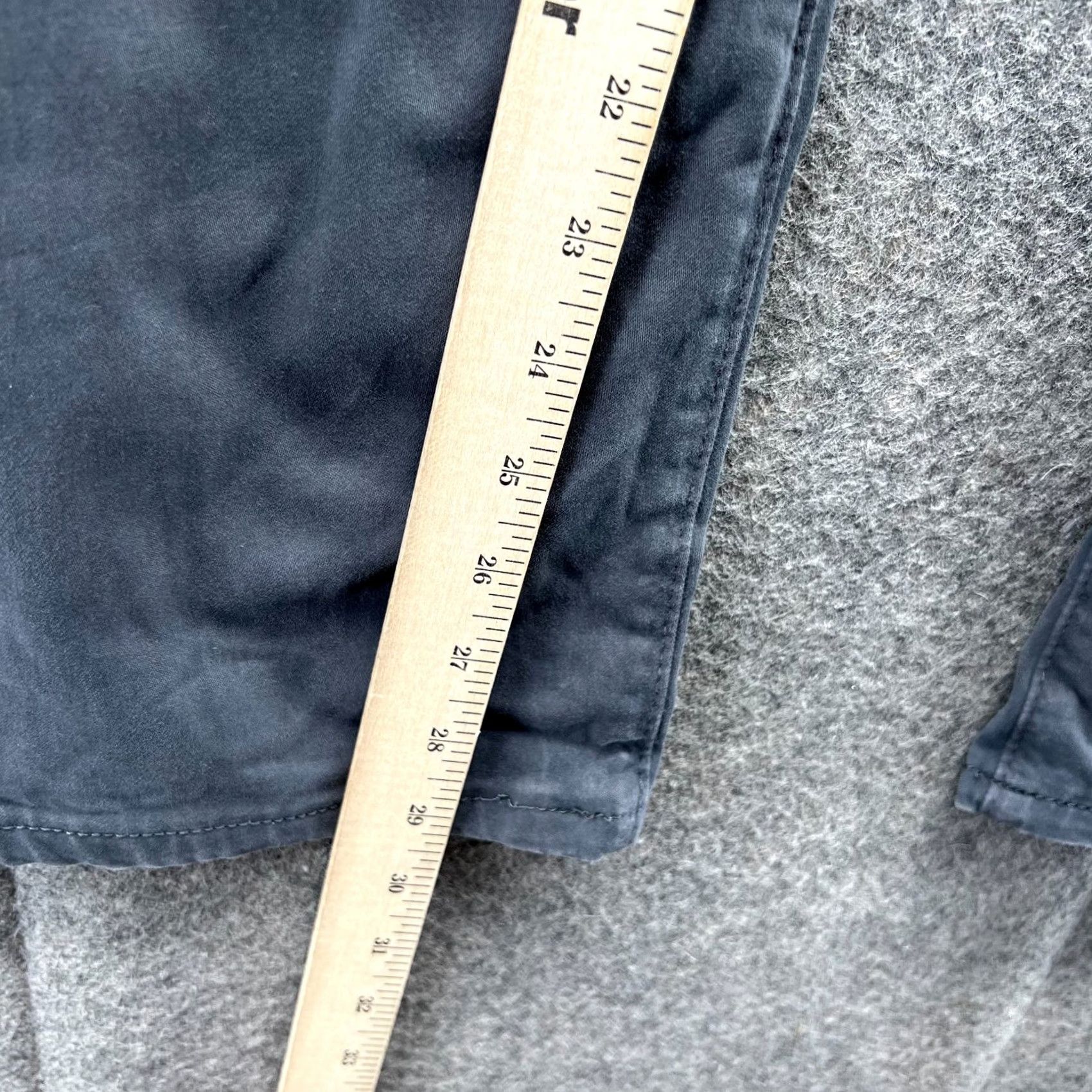 Vintage AG Adriano Goldschmied Pants Mens 34x34 Gray Chino Flat Front Straight Leg Regular Fit 30 Inseam 34 Waist Size US 34 / EU 50 - 6 Thumbnail