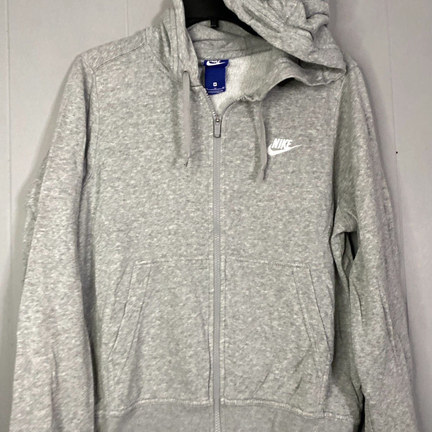 Nike Nike Hoodie Womens Small Grey Cropped Zip Up Full Zip Hooded Pockets Logo Activewear, 90s? No, not applicable. Size M / US 6-8 / IT 42-44 - 5 Thumbnail