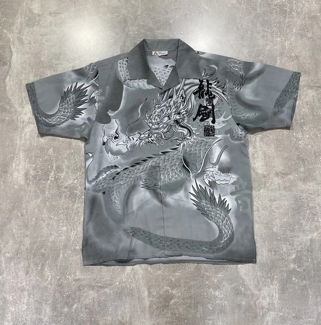 Pre-owned Avant Garde X Vintage Y2k Dragon Big Logo Shirt Japan Street Style In Grey