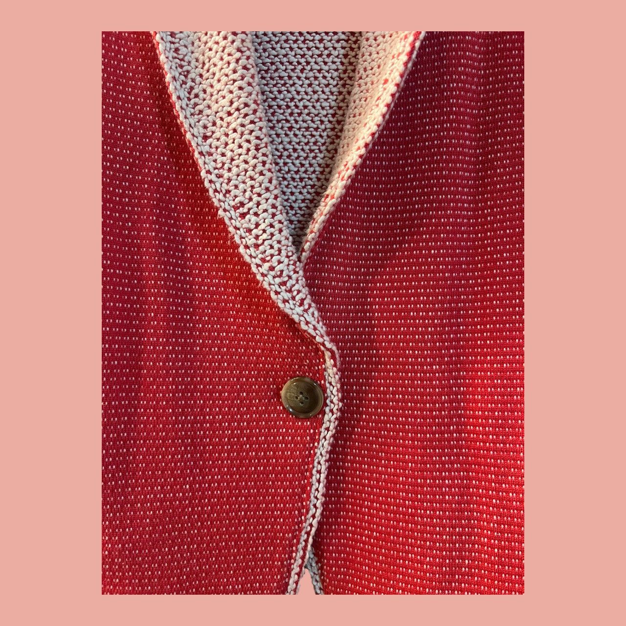 Other Lilla P Easy Button Shawl Collar Red Marled Sweater Blazer Size S / US 4 / IT 40 - 2 Thumbnail